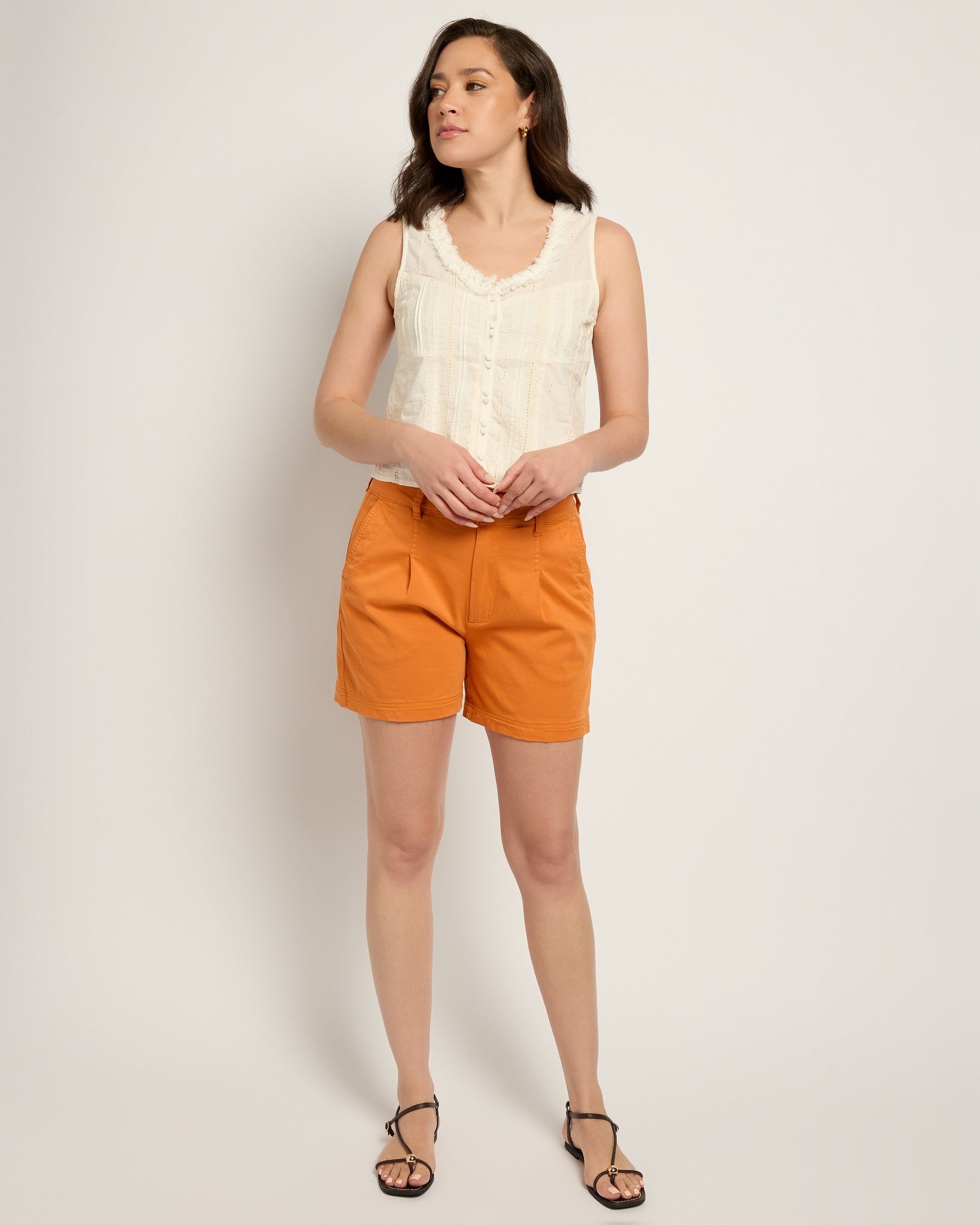 Jaffa Orange $|& Liverpool Pleated Trouser Short - UGC On Fig