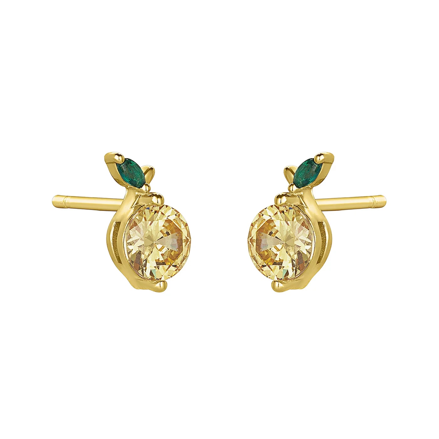 Gold $|& fyb jewelry Lemon Studs - Hanger Detail