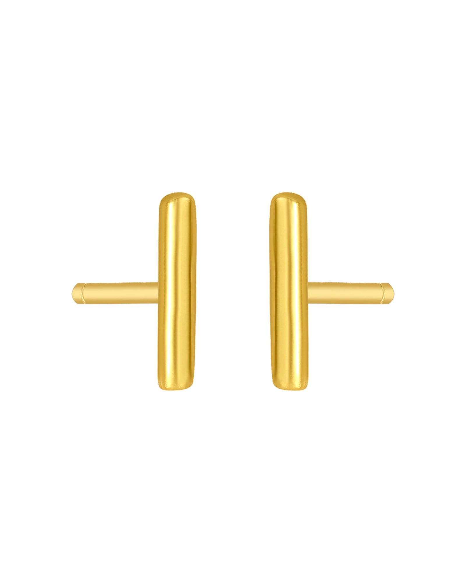 Gold $|& fyb jewelry Lottie Bar Studs - VOF Detail