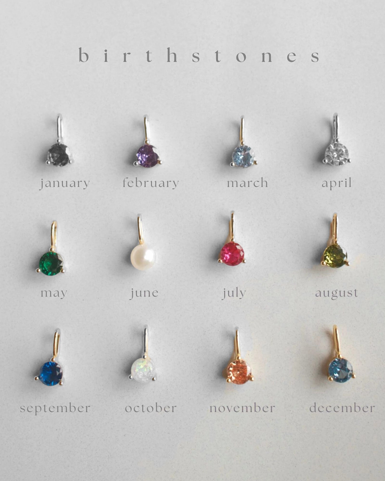 Gold $|& fyb jewelry Birthstone Charm Necklace - VOF Detail