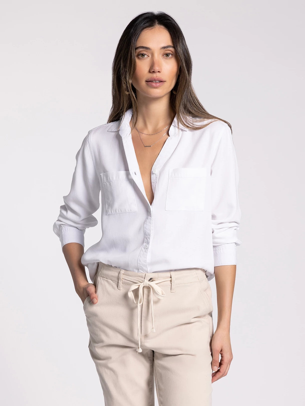 White $|& Thread & Supply Ginger Shirt - VOF Detail