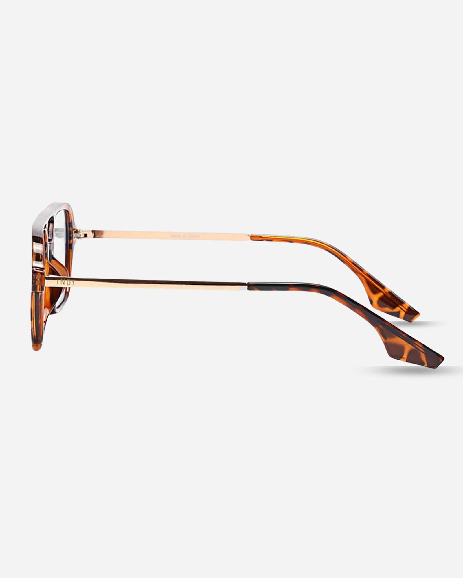 Caramel $|& INDY Ice Cube Sunglasses - Hanger Front