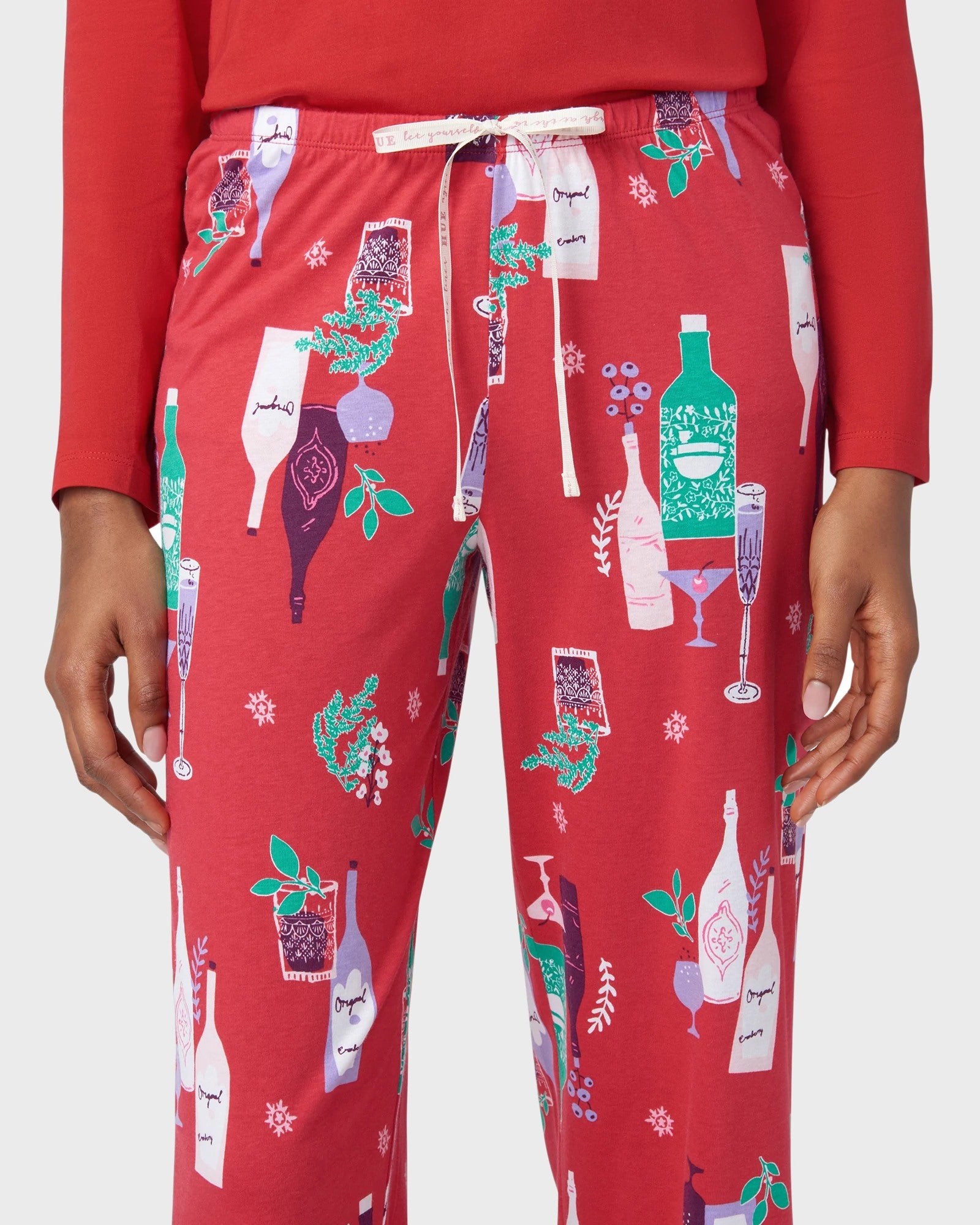 Barbados Cherry $|& HUE Winter Coctails PJ Pant - Hanger Back