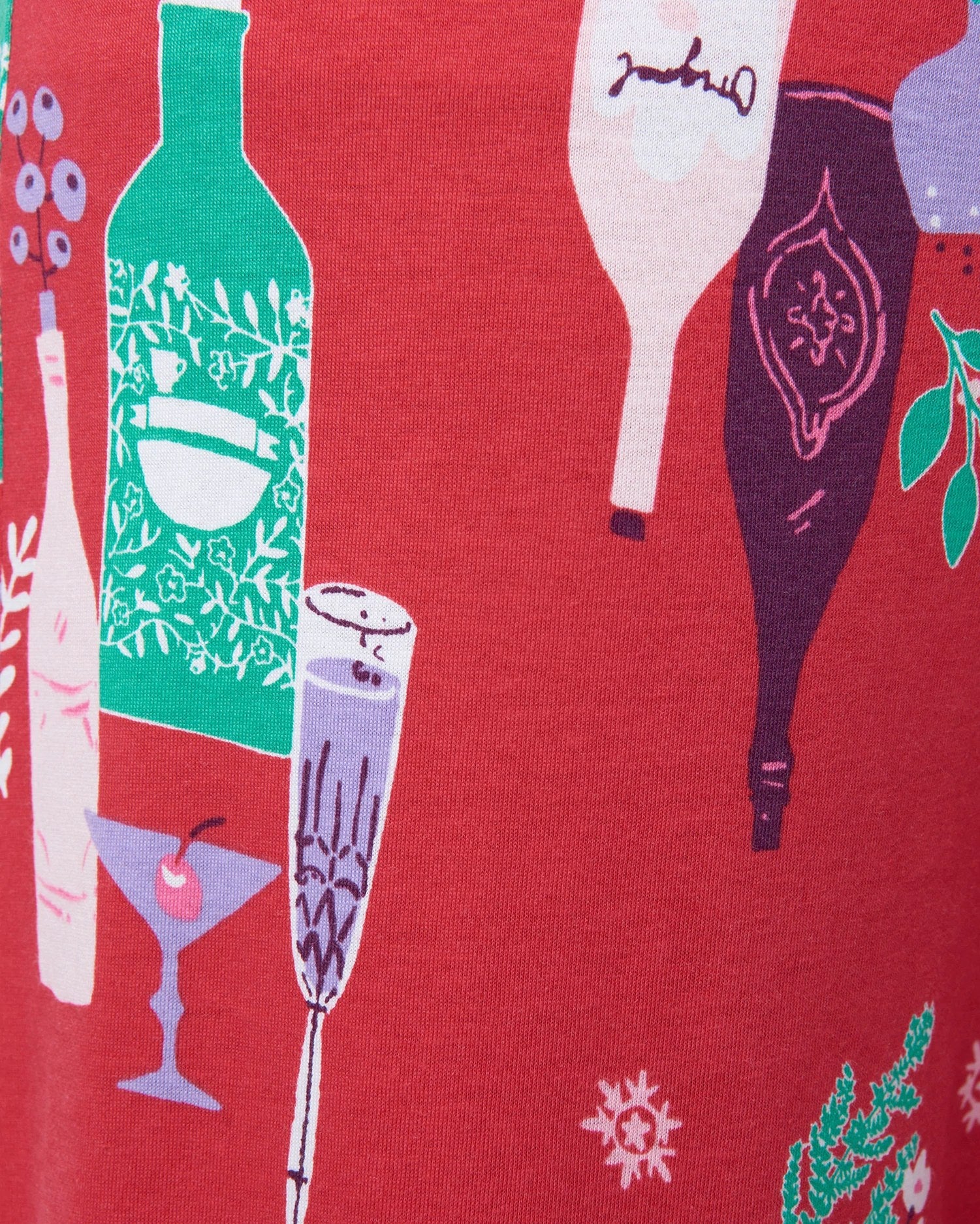 Barbados Cherry $|& HUE Winter Coctails PJ Pant - Hanger Back