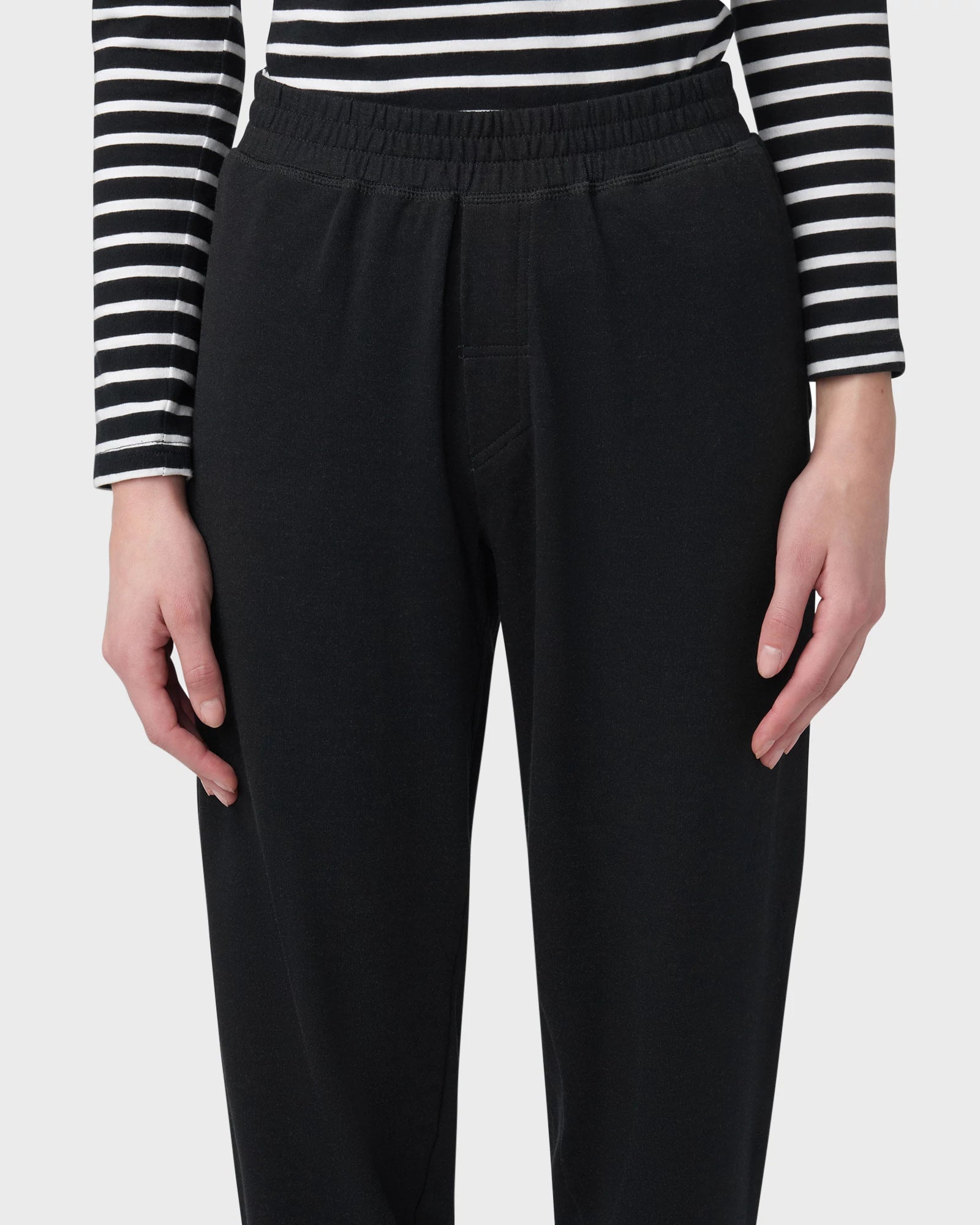 Black $|& HUE Solid Basics Lounge Pant - Hanger Back