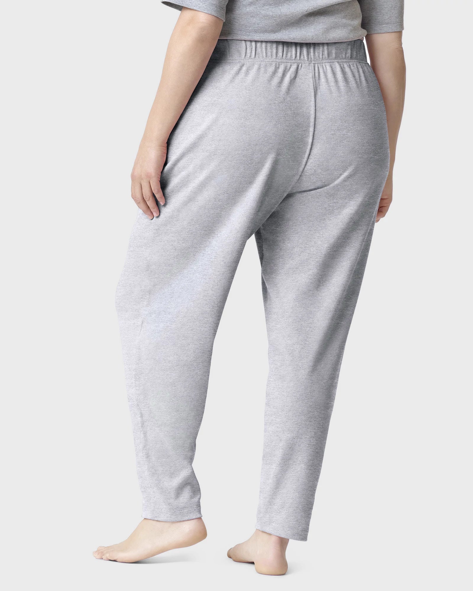 Medium Heather Grey $|& HUE Lounge Jogger - Hanger Side