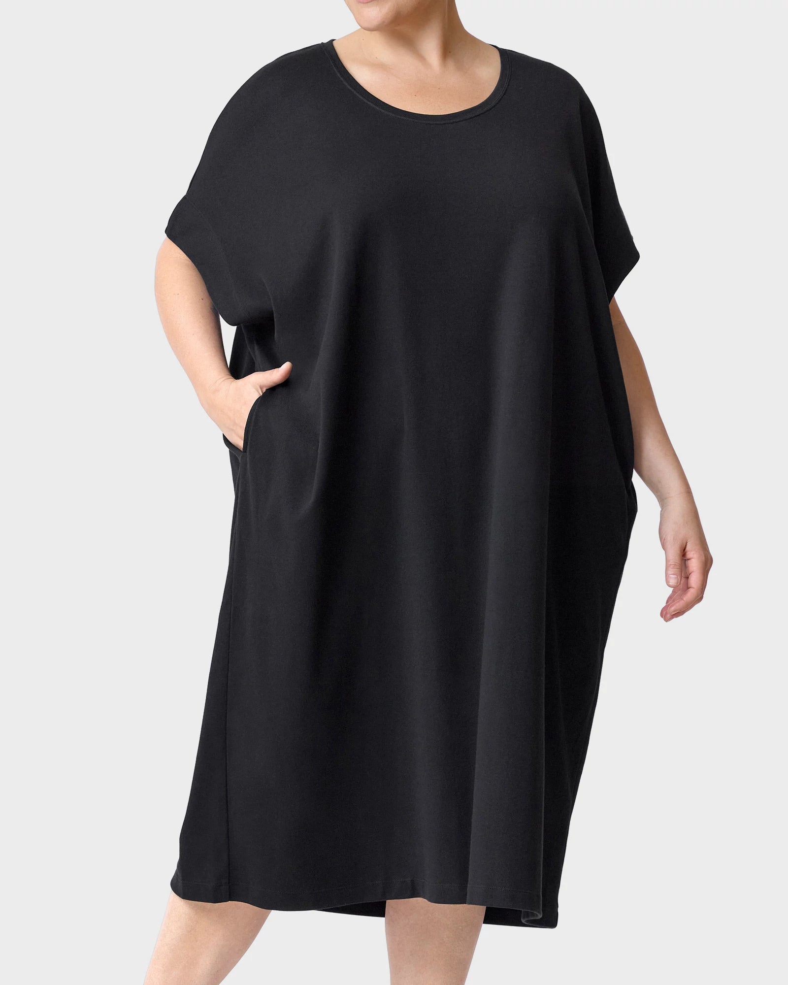 Black $|& HUE Short Sleeve Lounge T-Shirt Daygown - VOF Detail