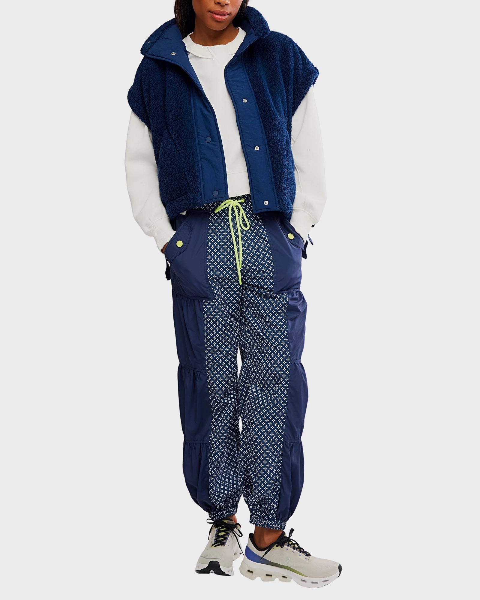 Navy $|& Free People Movement Scout It Out Vest - VOF Detail