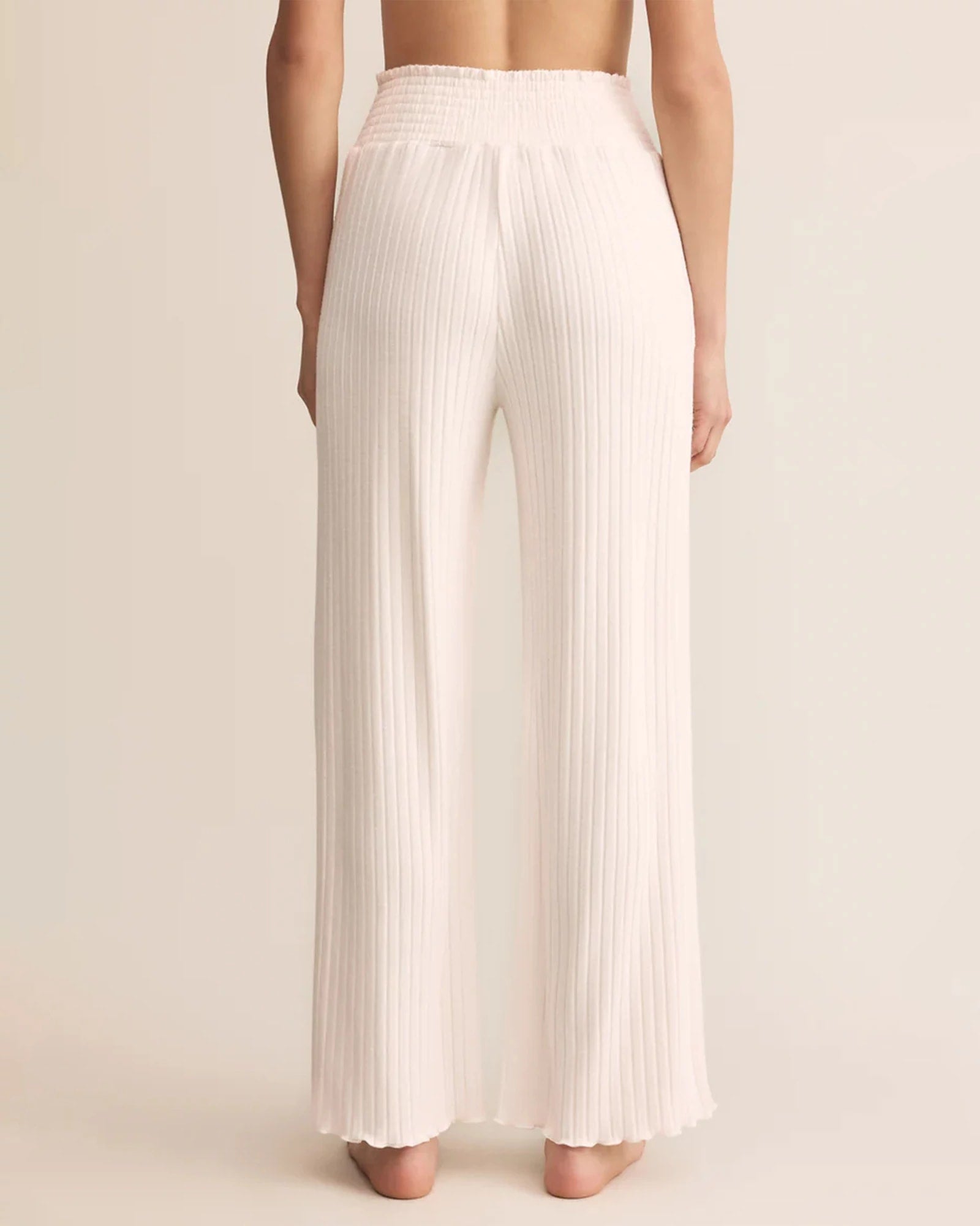 Vanilla Ice $|& Z Supply Lounge Dawn Smocked Ribbed Pant - Hanger Side