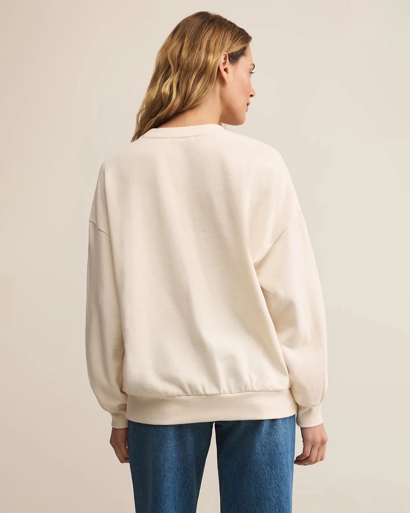 Vanilla Ice $|& Z Supply Lounge Oversized Love Sweatshirt - Hanger Side
