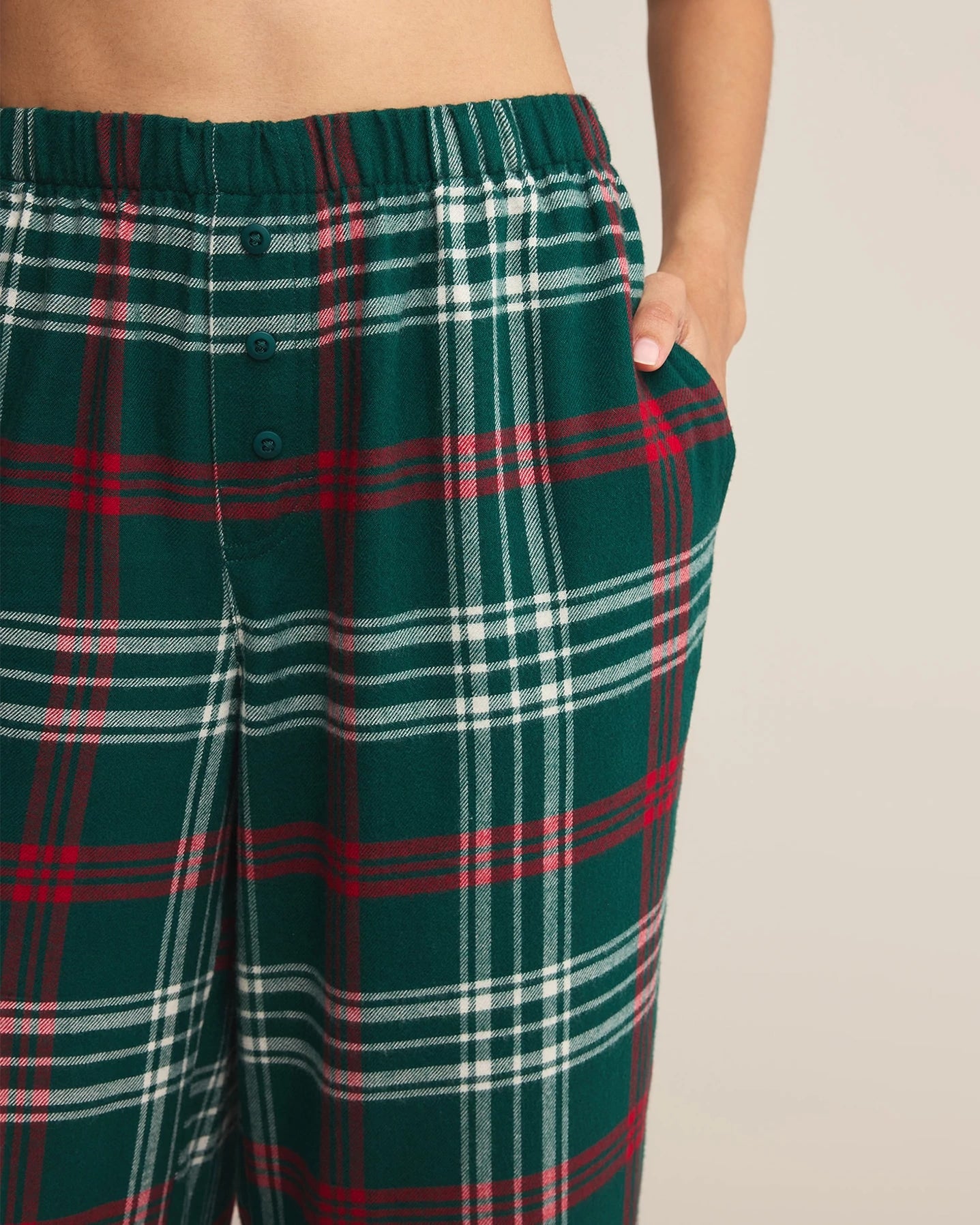 Mistletoe $|& Z Supply Lounge Hang out Plaid Pant - Hanger Back