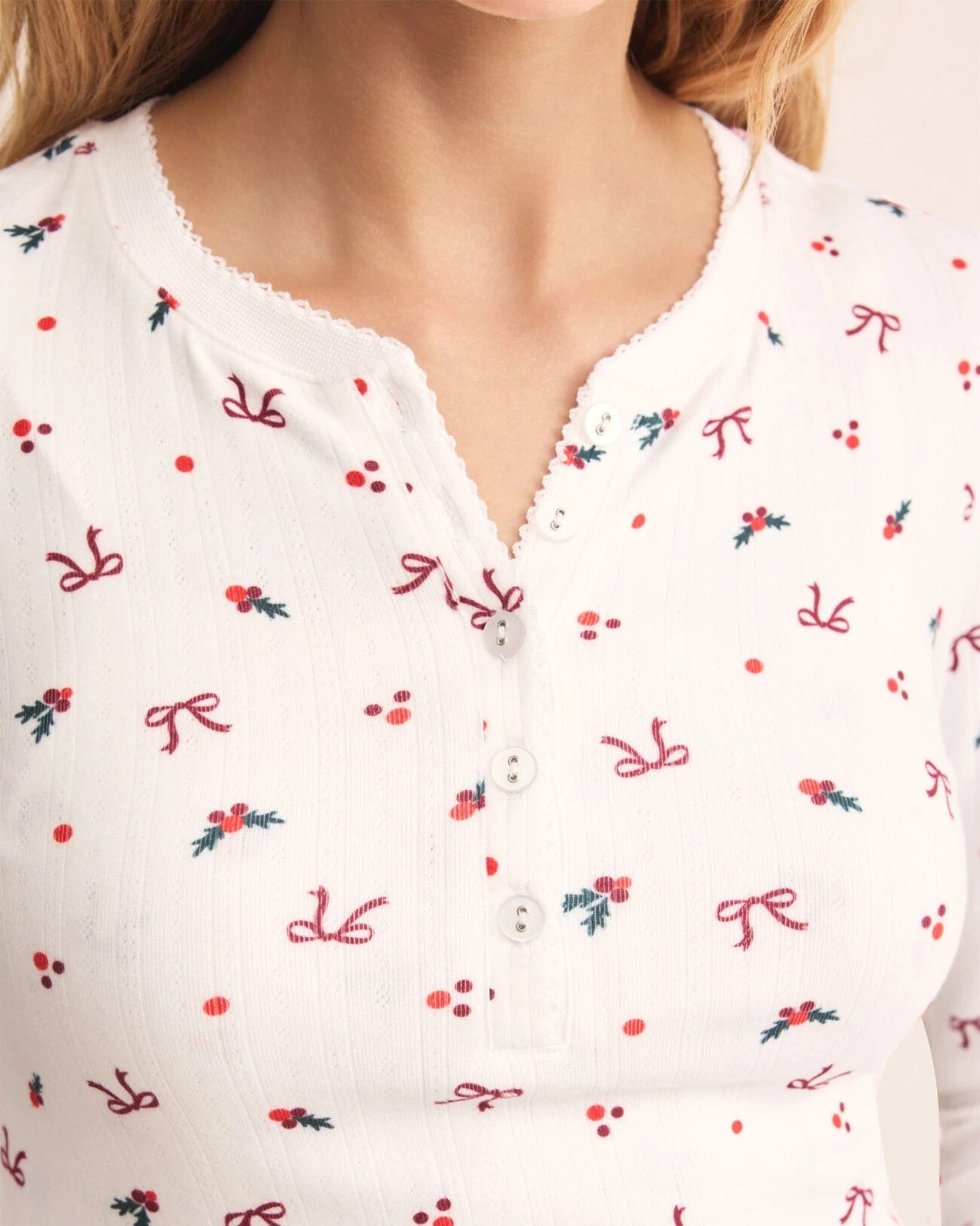 White $|& Z Supply Lounge Holly Long Sleeve Top - Hanger Back