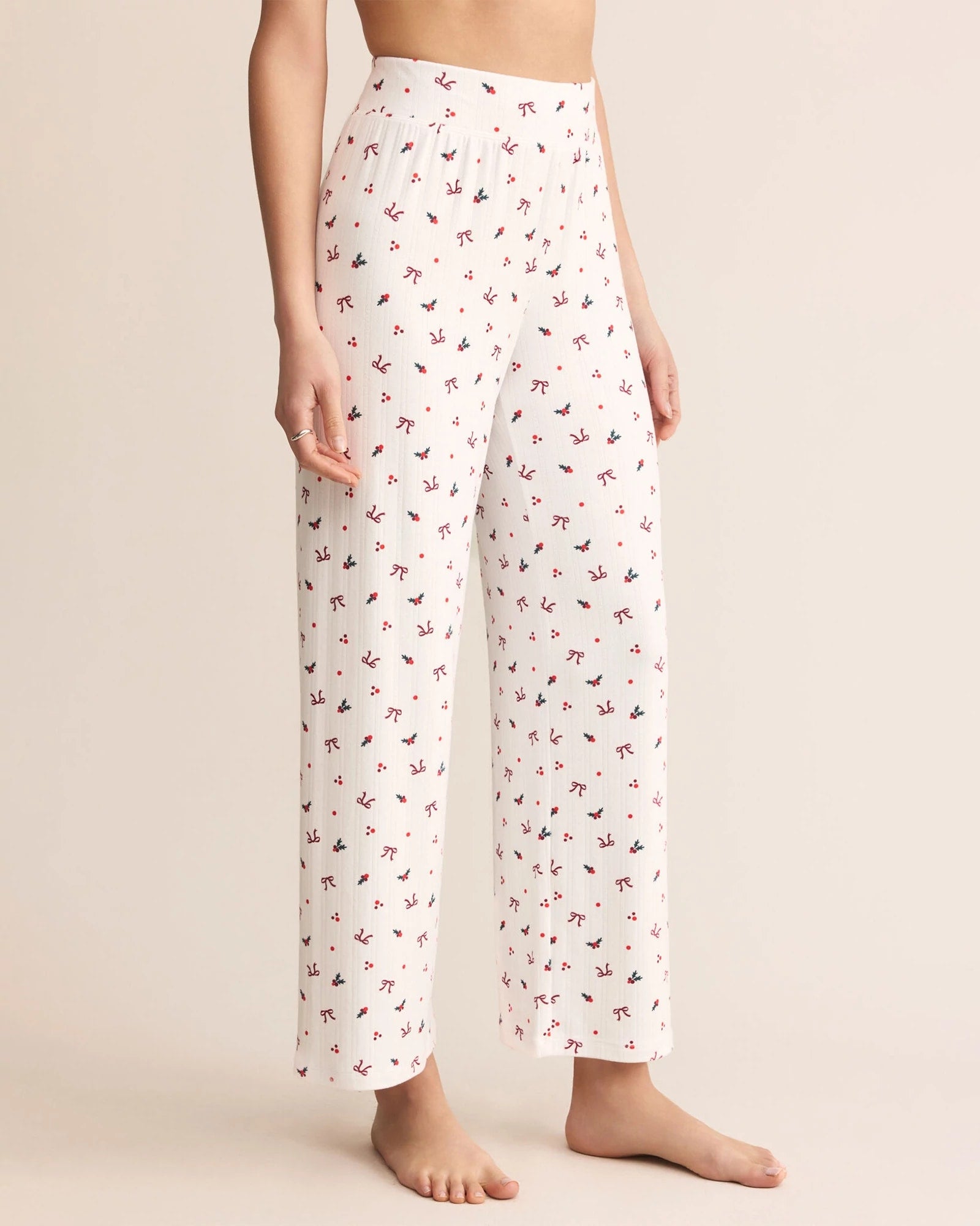 White $|& Z Supply Lounge Luxe Holly Pant - Hanger Front