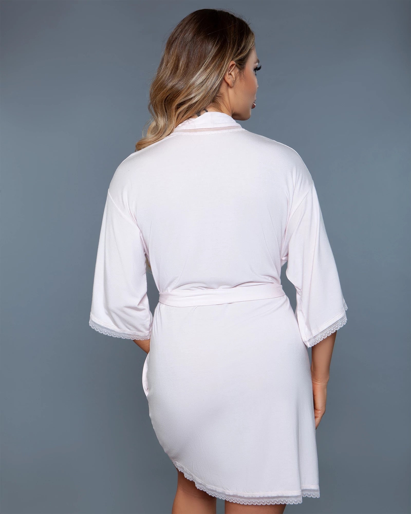 Blush Pink $|& Be Wicked Sylvie Robe - Hanger Side
