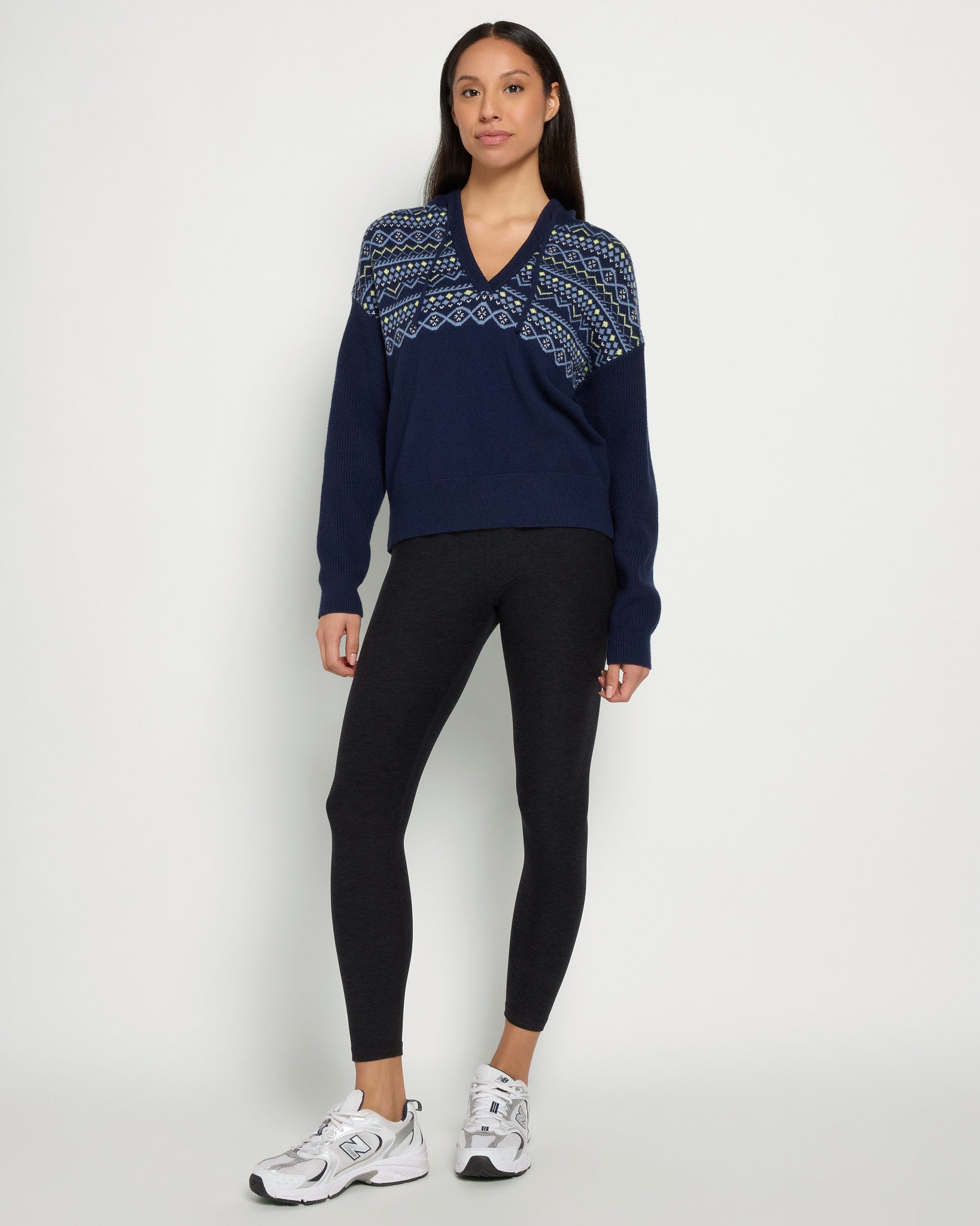 Mariner Midnight $|& Herizon Georgia Half Zip Hooded Sweater - UGC On Fig