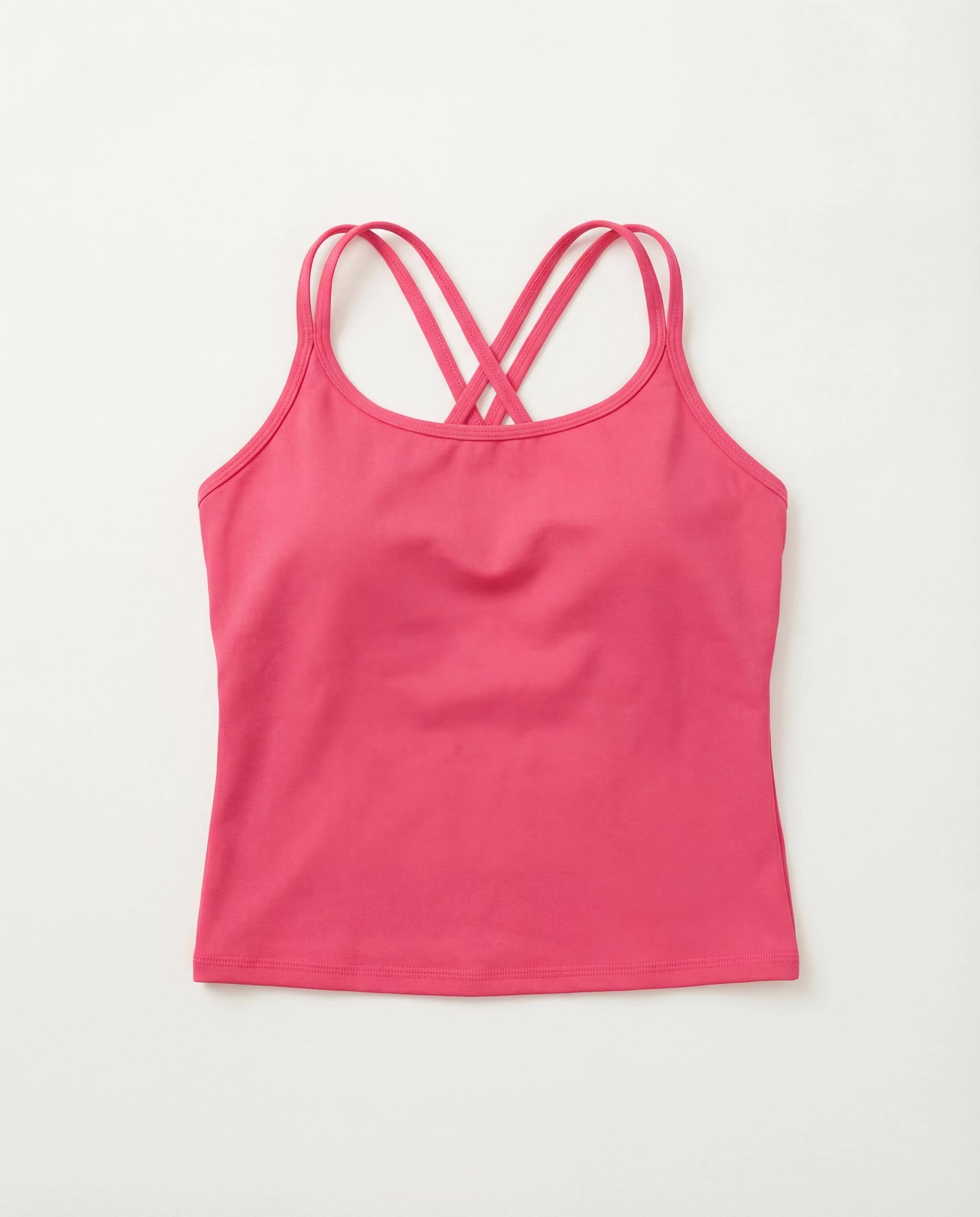 Fuchsia $|& Interval Cloudlight Nimble Long Crop Tank - Hanger Detail
