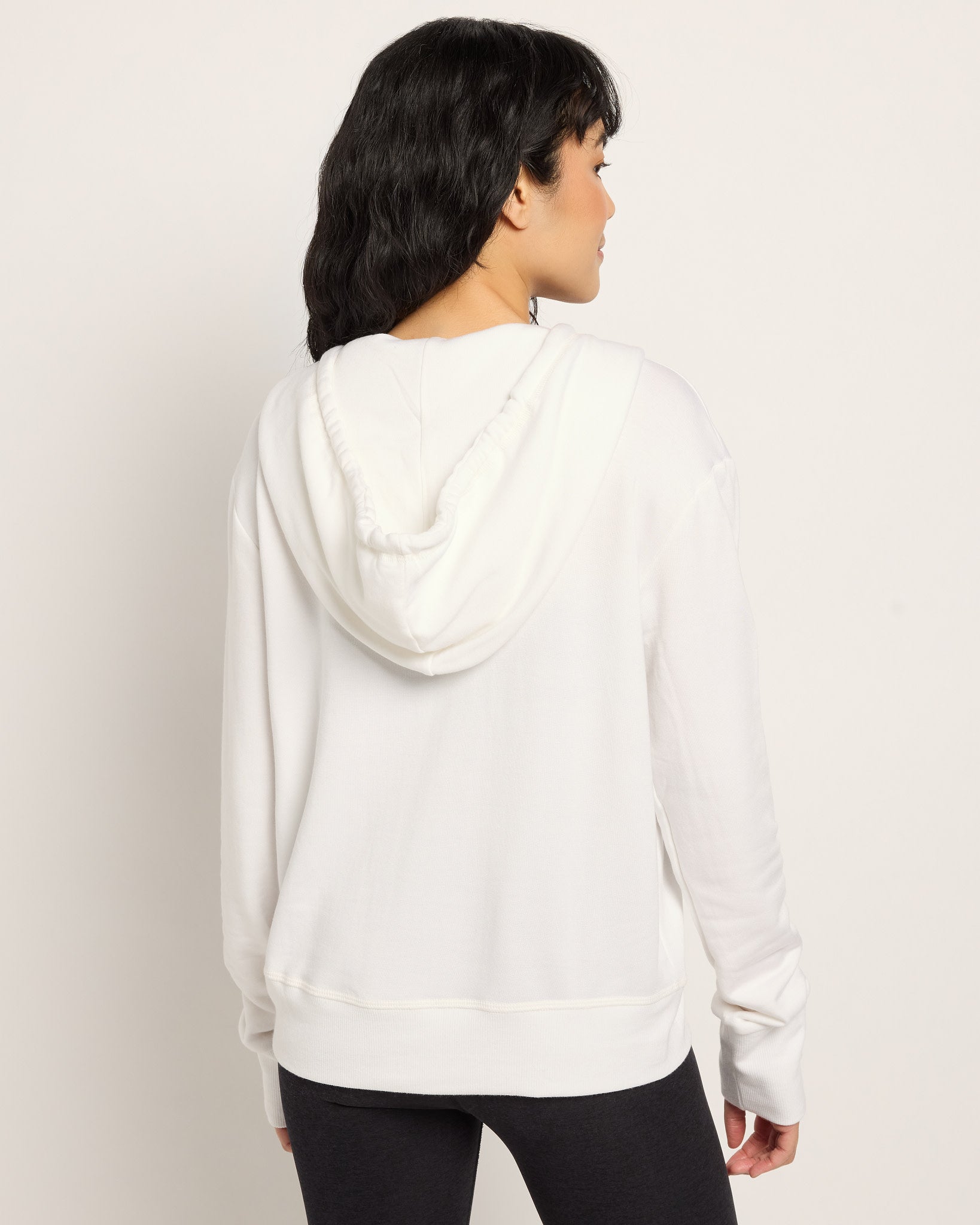White $|& Interval Flex Fleece Zip Hoodie - SOF Back