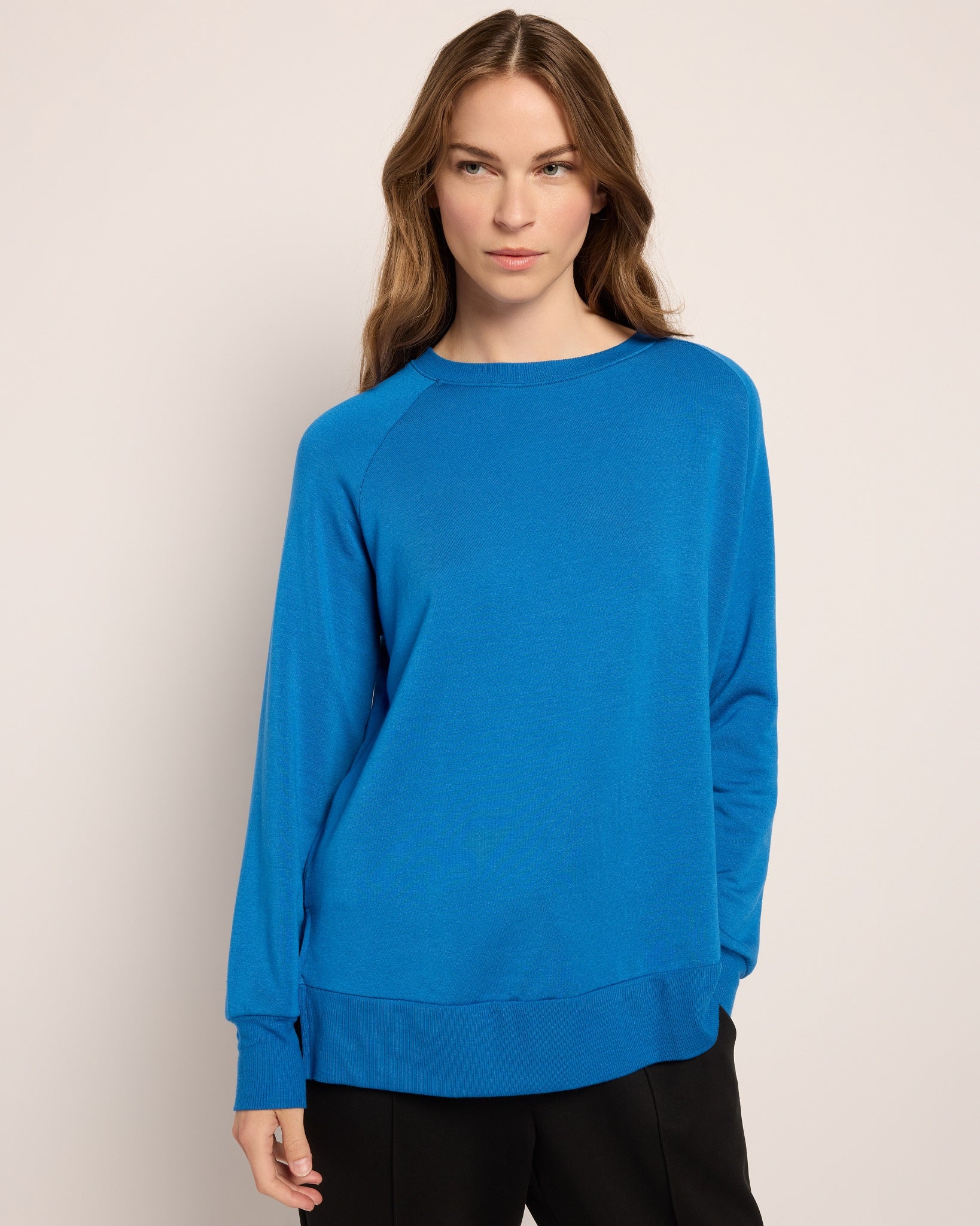 Electric Cobalt $|& Interval Flex Fleece Crew - VOF Front