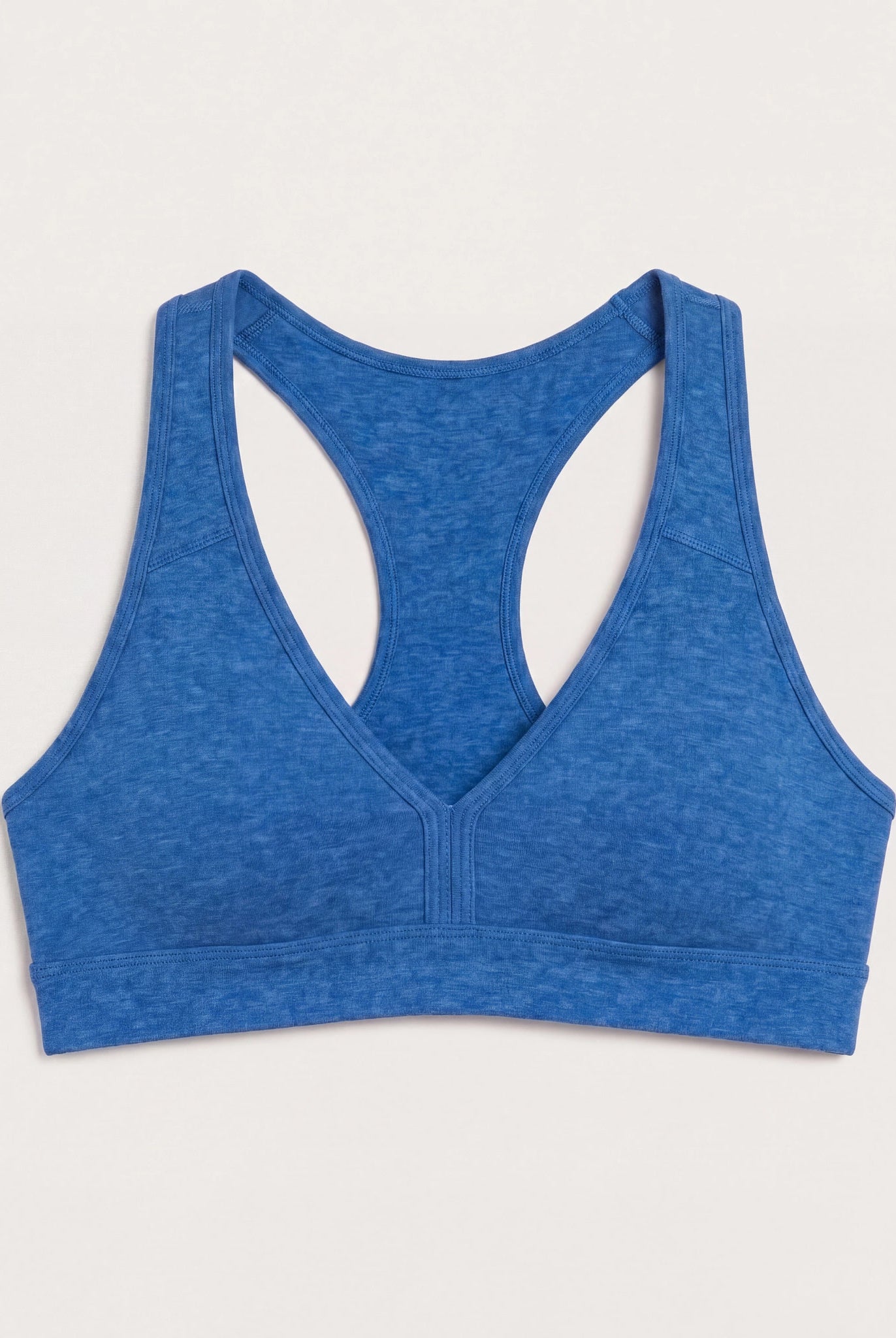 Electric Cobalt Heather $|& Interval FlowHeather Sculpt Enhearten Bra - Hanger Detail
