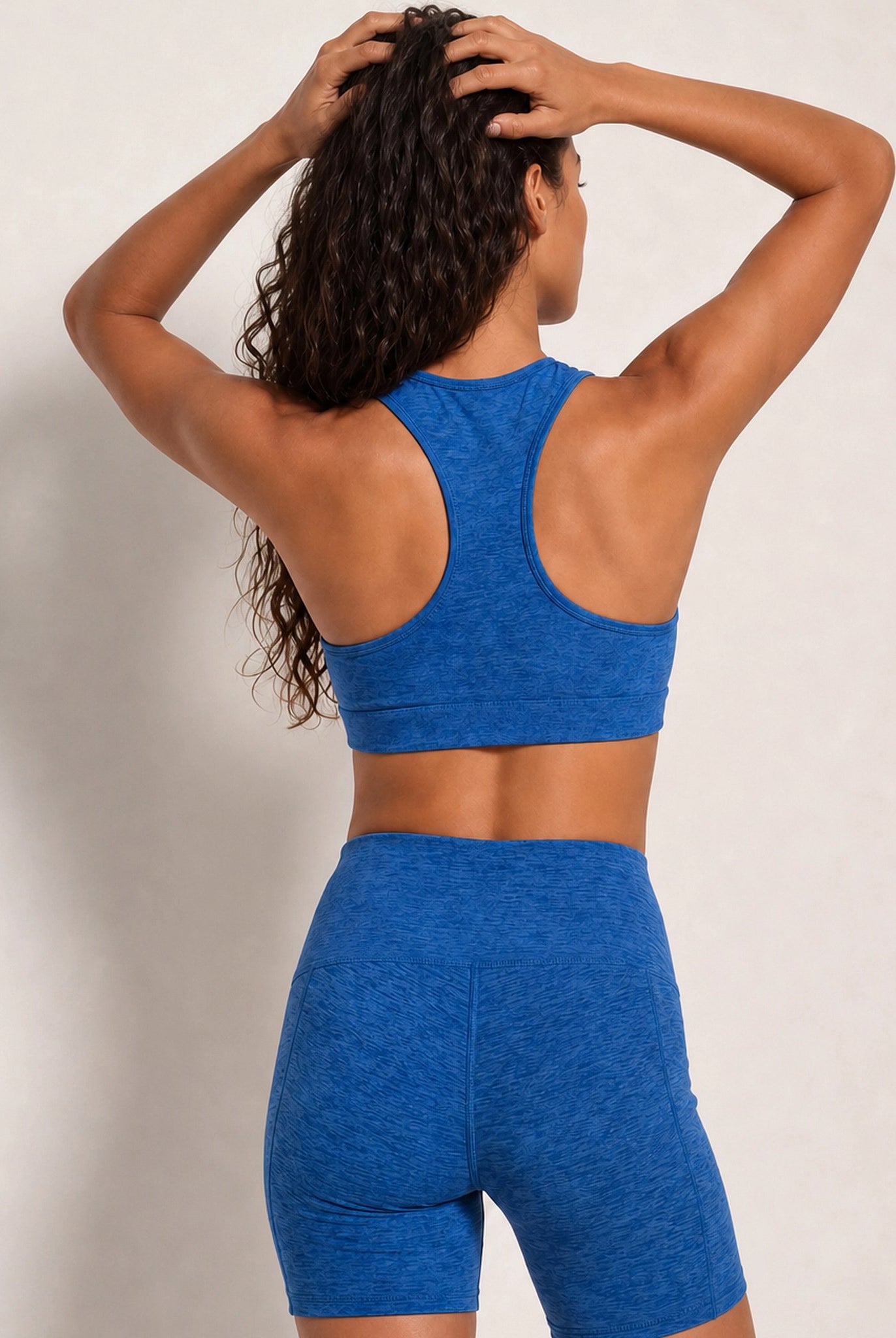 Electric Cobalt Heather $|& Interval FlowHeather Sculpt Enhearten Bra - SOF Back