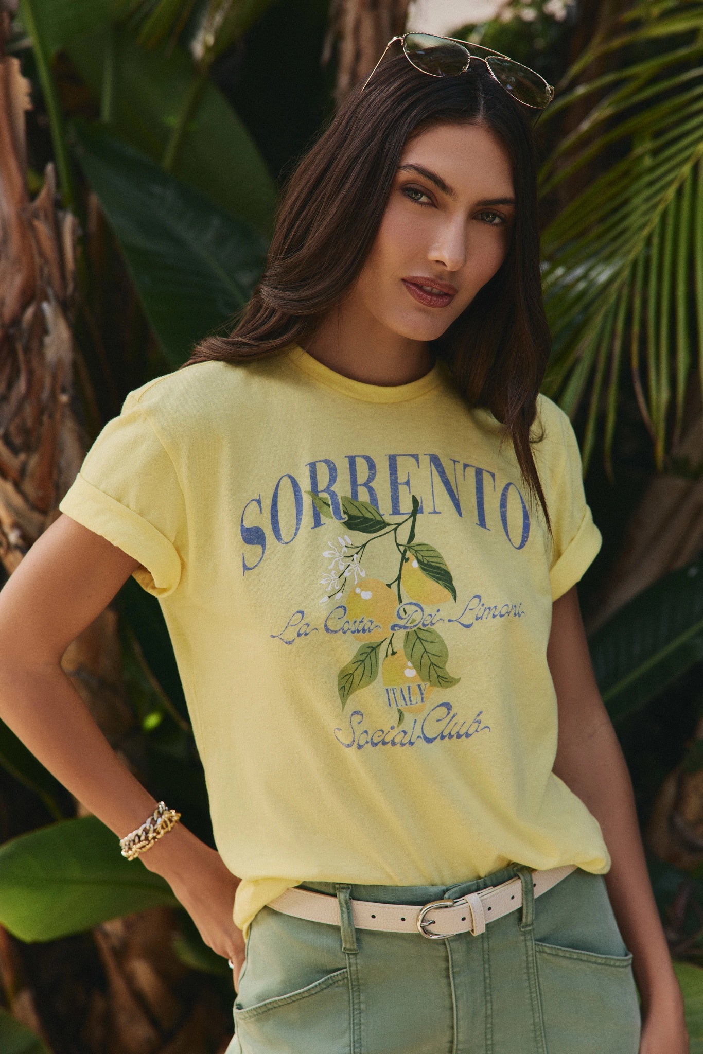 Sunshine $|& SEAS Floret Relaxed Tee "SORRENTO" - SOF Side
