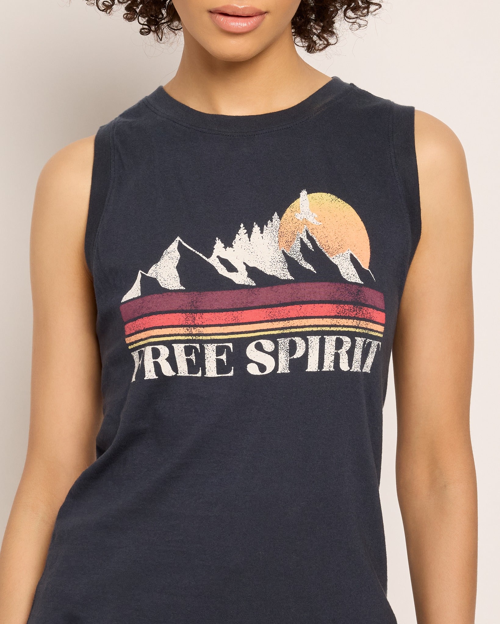 Mariner Midnight $|& Herizon Willow Muscle Tank "FREE SPIRIT" - SOF Full Front