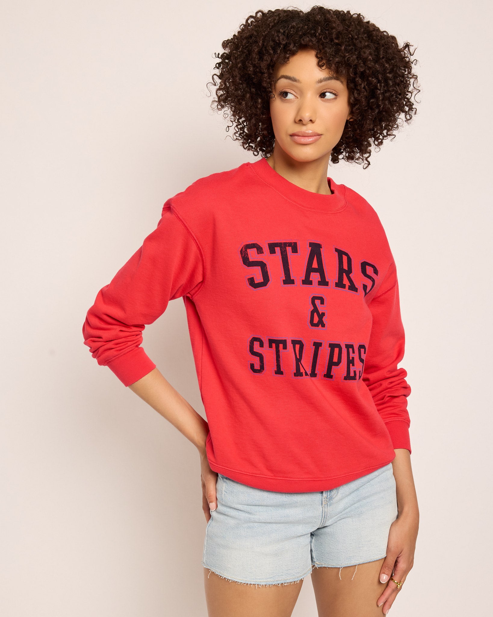 Cherry Pie $|& SEAS Blossom Sweatshirt "STARS & STRIPES" - SOF Front