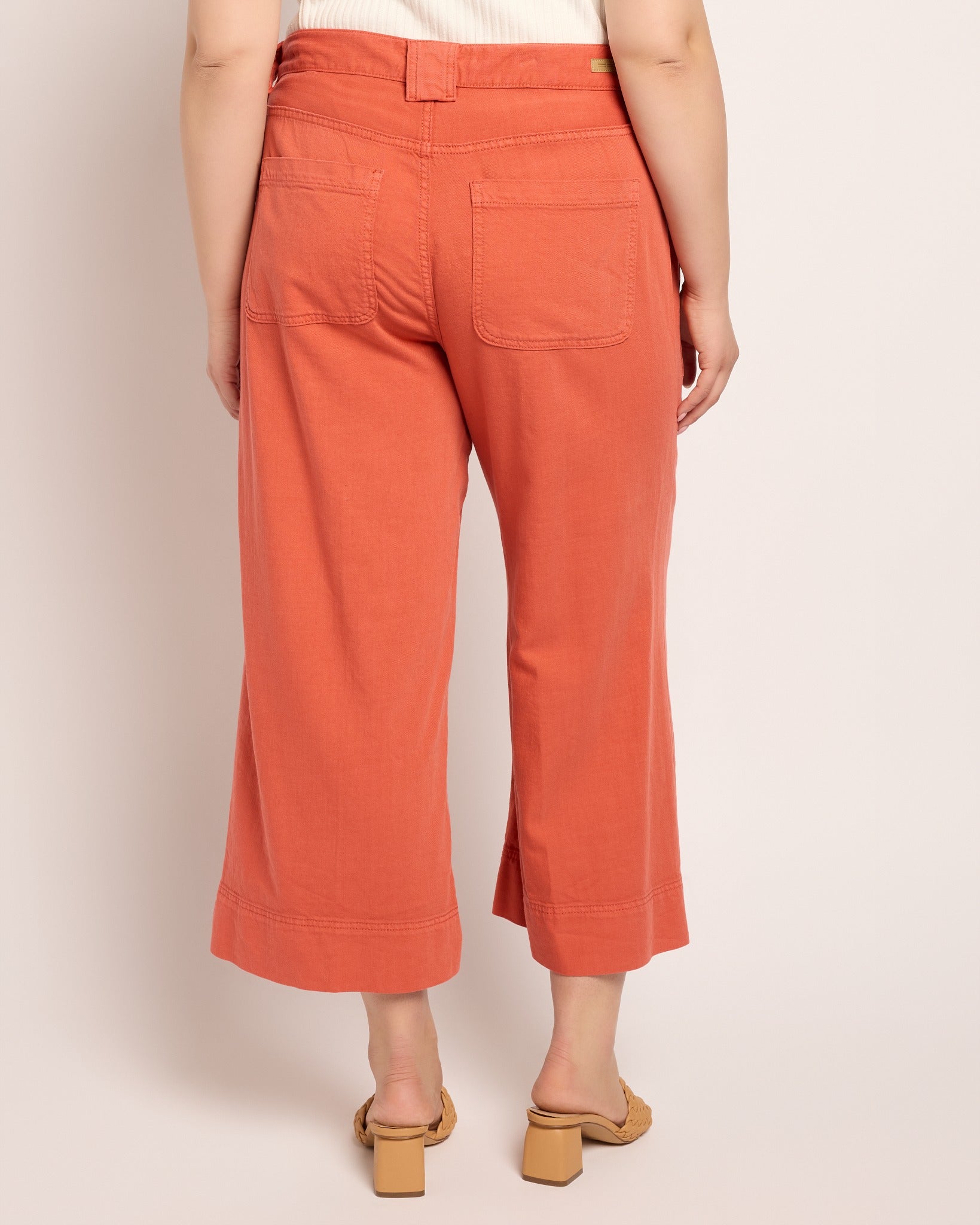 Red Clay $|& Liverpool Stride Utility Wide Leg Crop - SOF Back