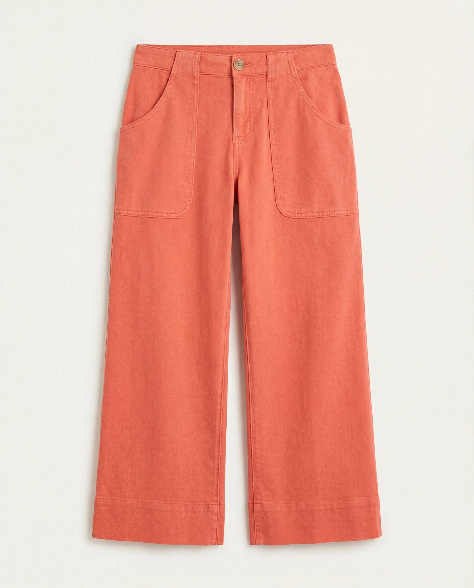 Red Clay $|& Liverpool Stride Utility Wide Leg Crop - Hanger Detail