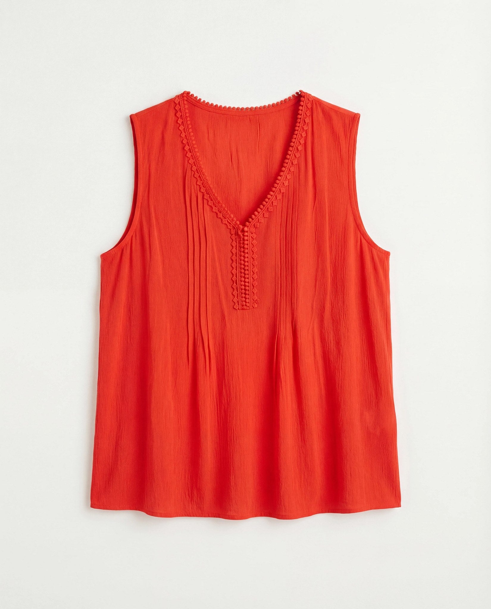 Amber Haze $|& Skies Are Blue Solid Trim Detail Blouse - Hanger Detail