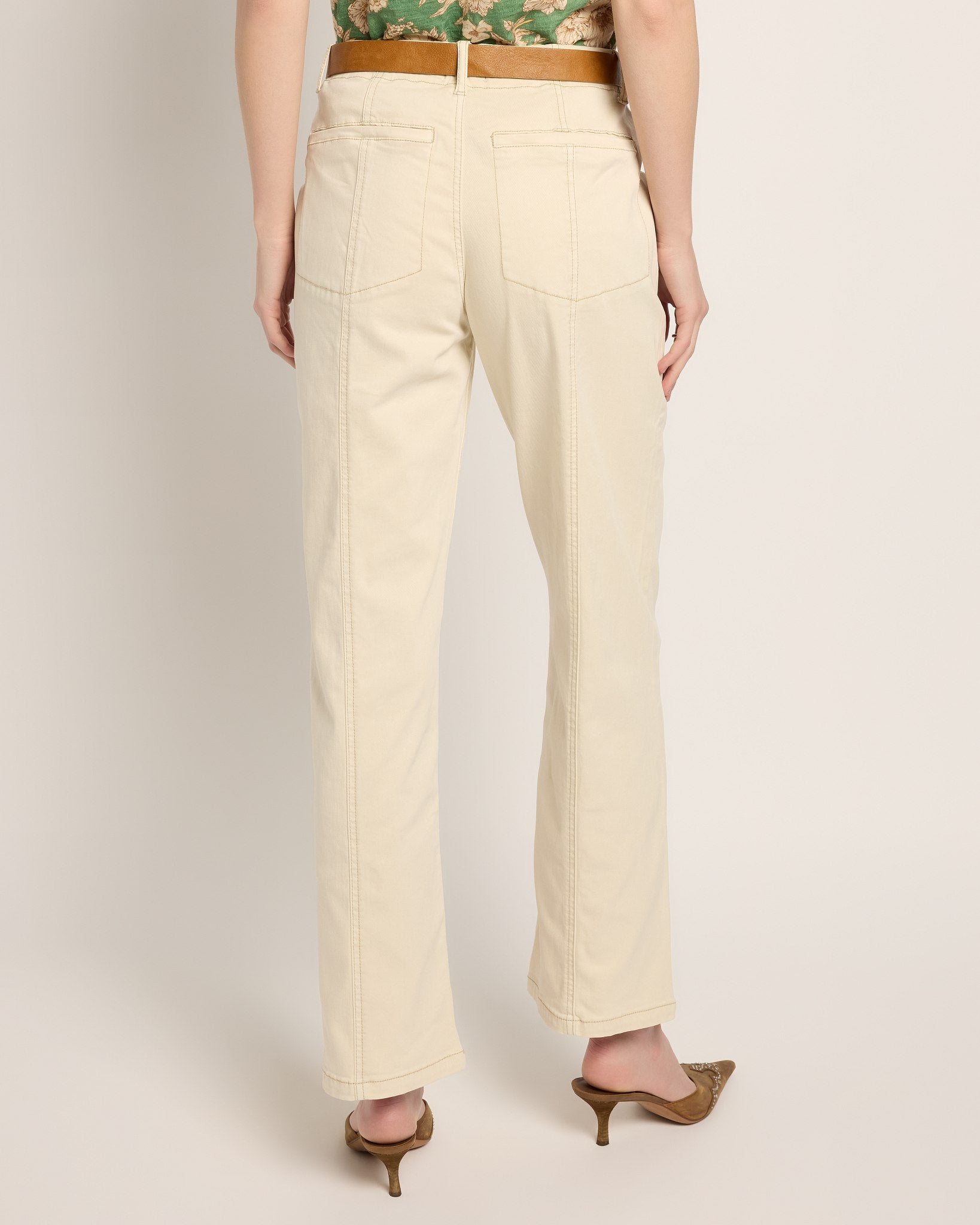 Vintage White $|& SEAS Muse Wide Leg Pant - SOF Back