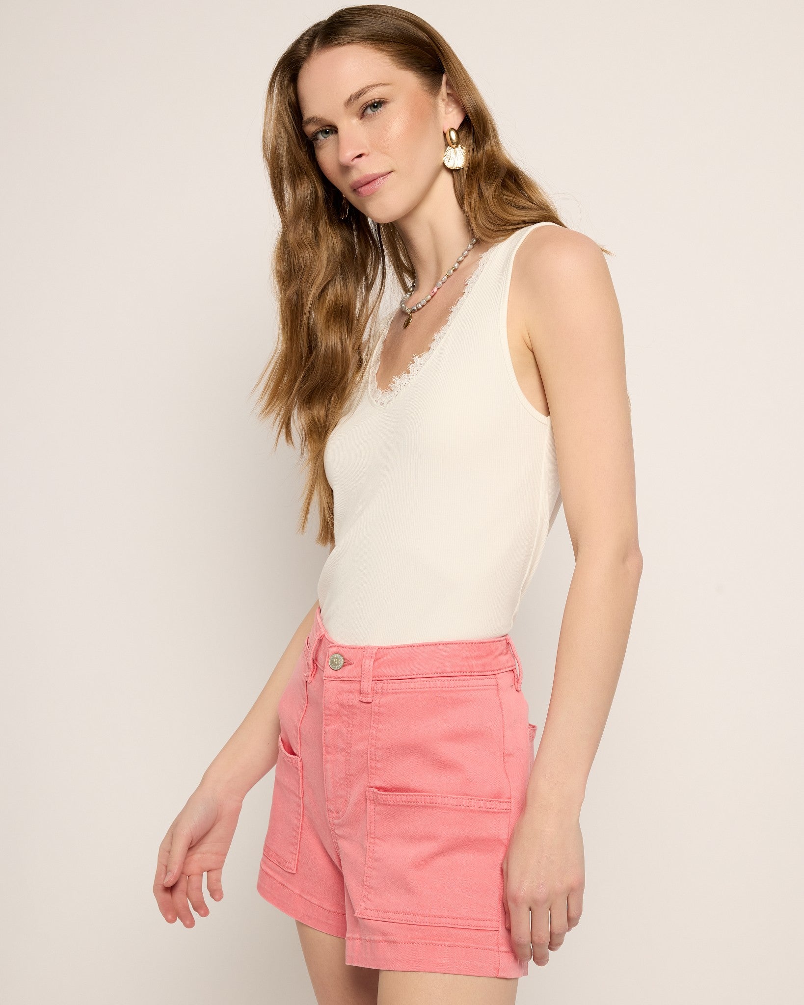 Peachy $|& SEAS Oasis Patch Pocket Short - VOF Front