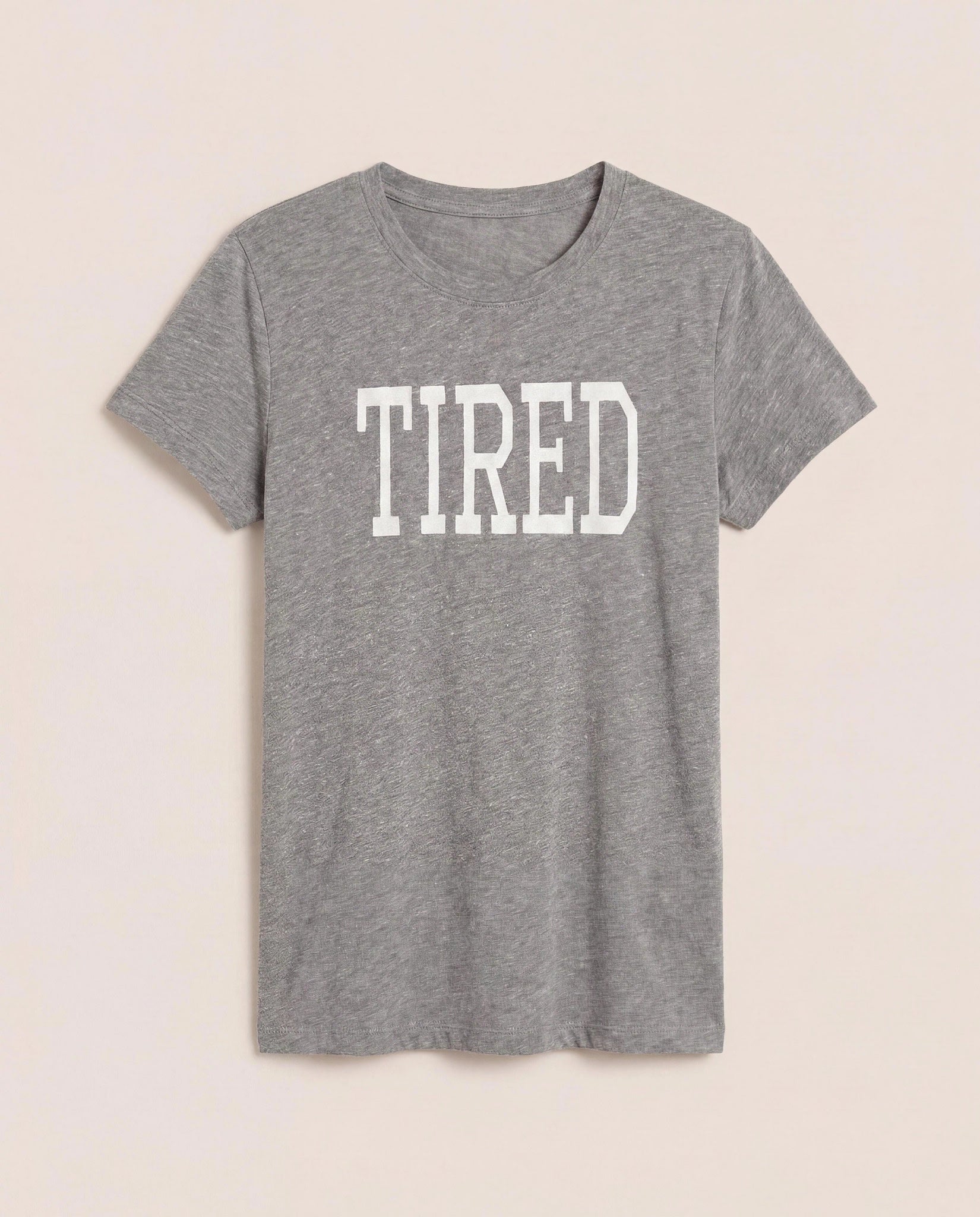Heather Grey $|& SEAS Tired Graphic Sleep Tee - SOF Side