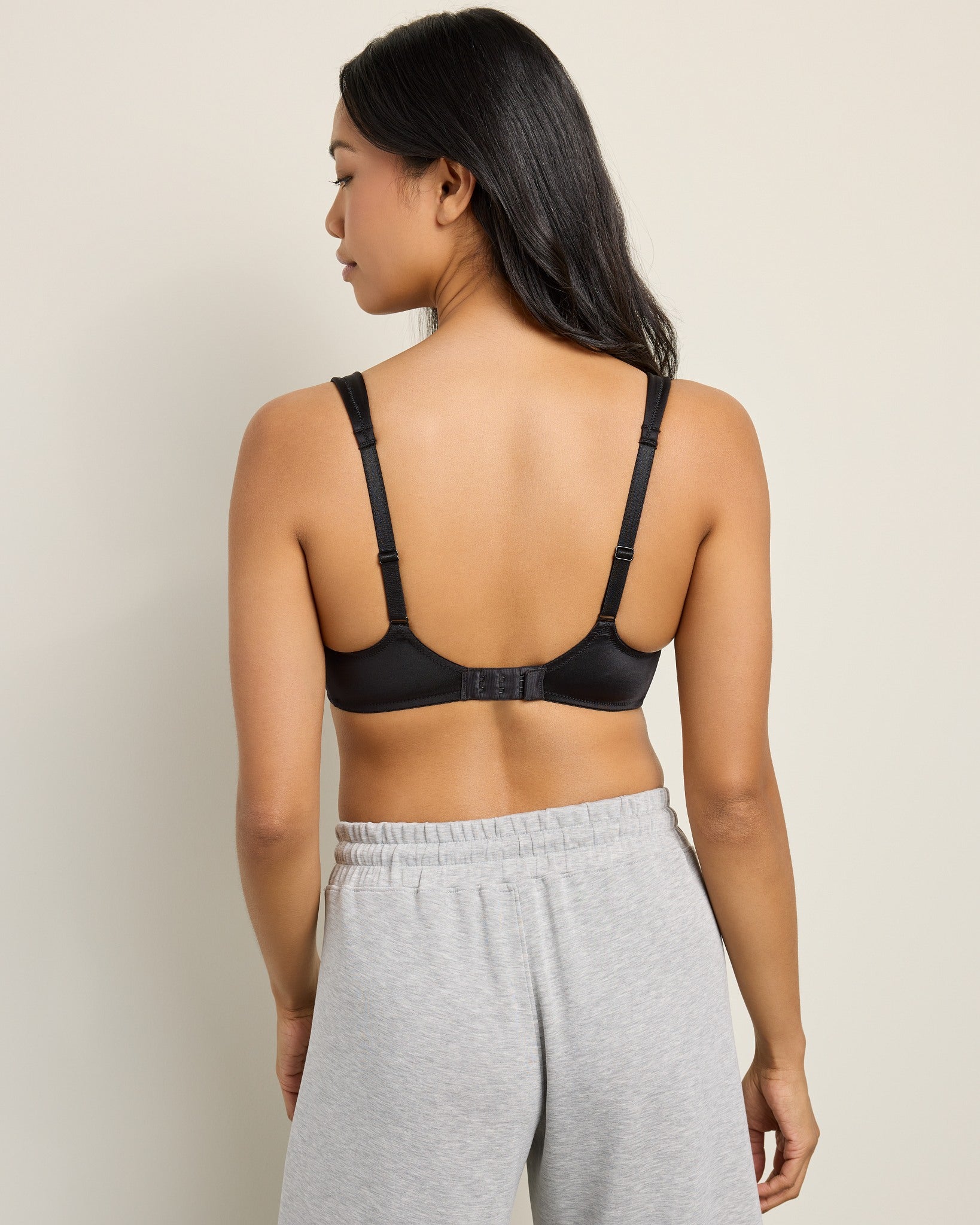 Black $|& Vibrant Semi-Demi EveryWear Bra - SOF Back