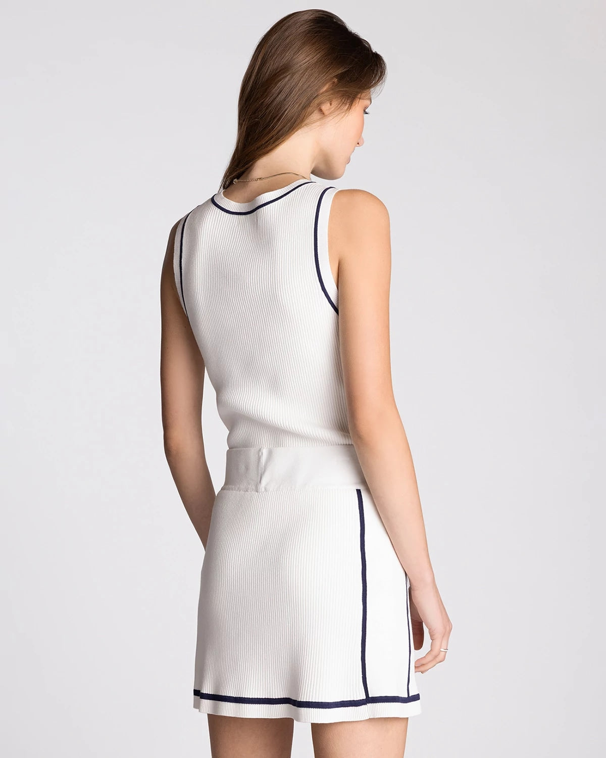 Ivory Navy $|& Thread & Supply Freefall Tank - Hanger Side