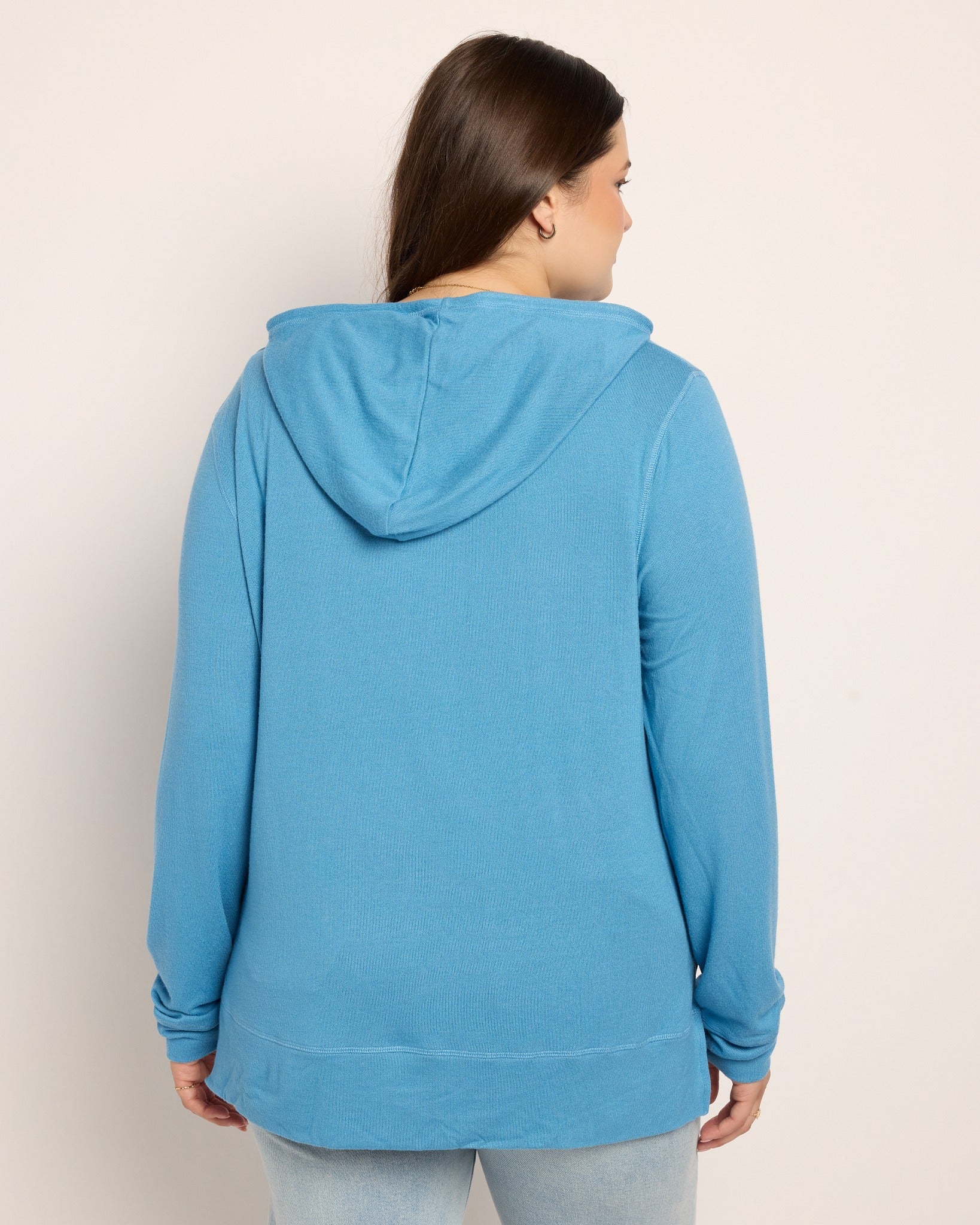 Tranquil Blue $|& SEAS Shoreline Hacci Pocket Hoodie - SOF Back