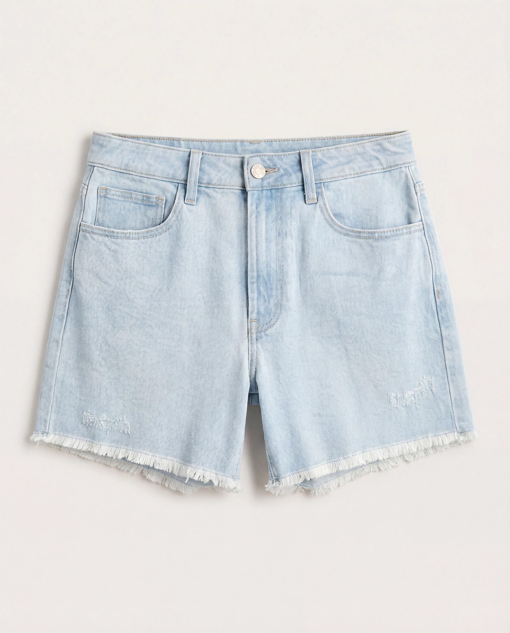 Clear Sky $|& SEAS Maple Distressed Short - Hanger Detail