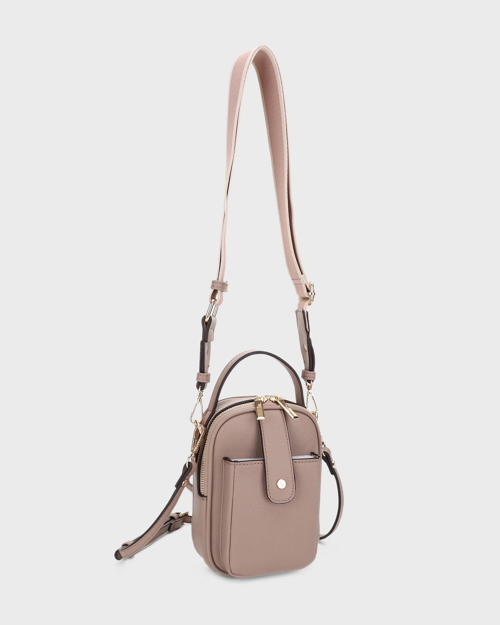 Taupe $|& Mali + Lili Gail Phone Crossbody with Dual Straps - VOF Detail