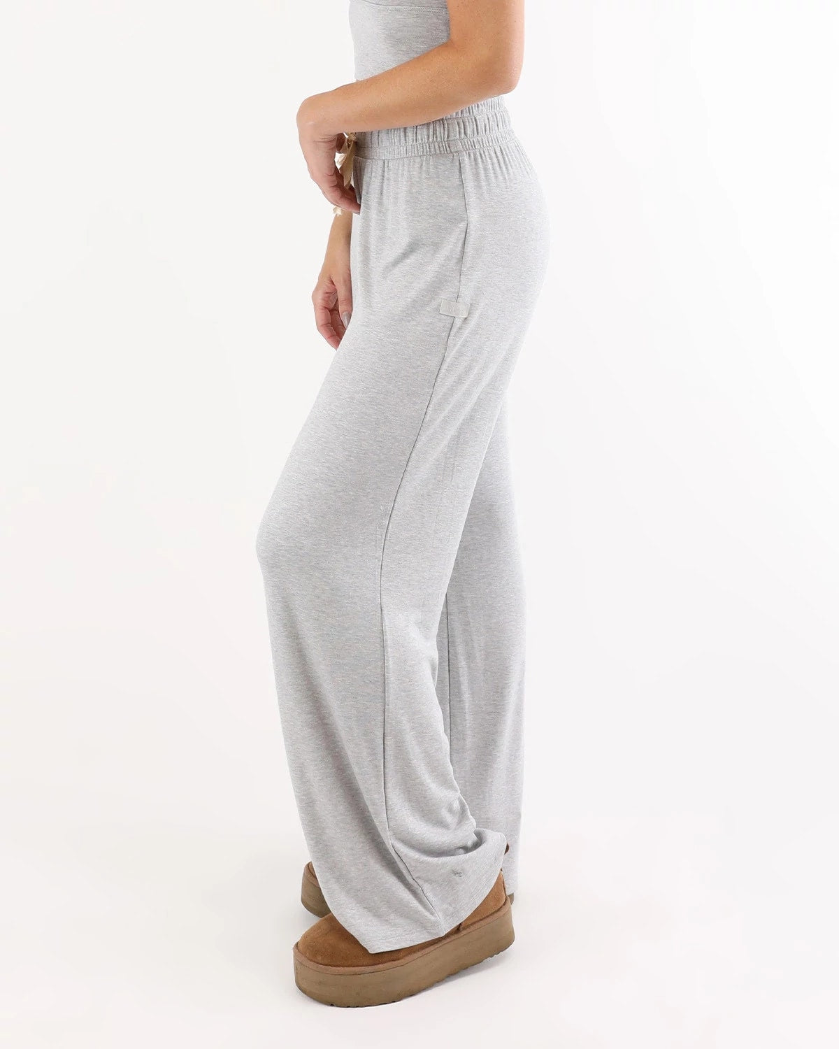Heather Grey $|& Glyder Soft Flex Relaxed Straight Leg Pant - Hanger Front