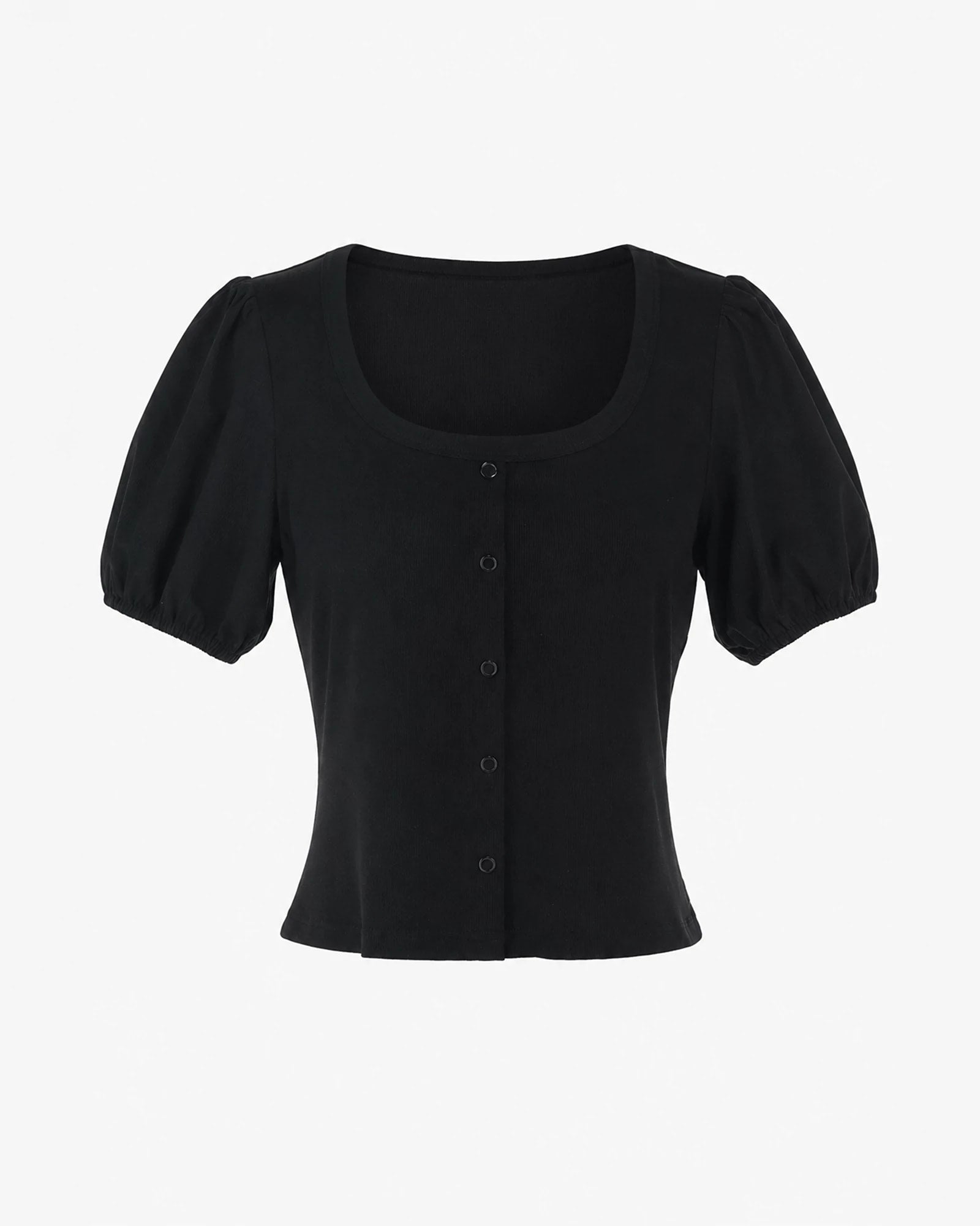 Black $|& Skies Are Blue Knit Top with Contrast Sleeve - VOF Detail