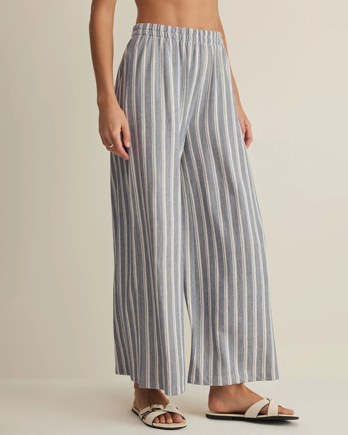 Summer Stone $|& Z Supply Scout Knit Striped Pant - Hanger Front