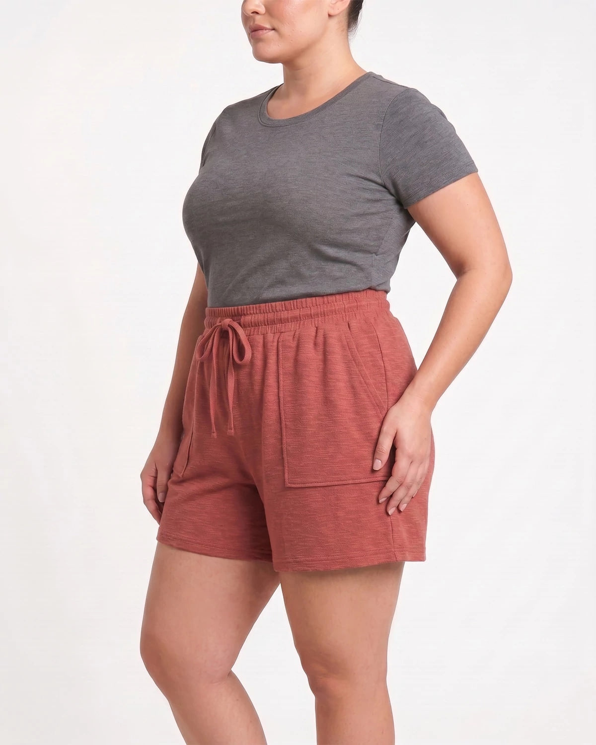 Dusty Rust $|& West Kei Gauze Jersey Short - Hanger Front