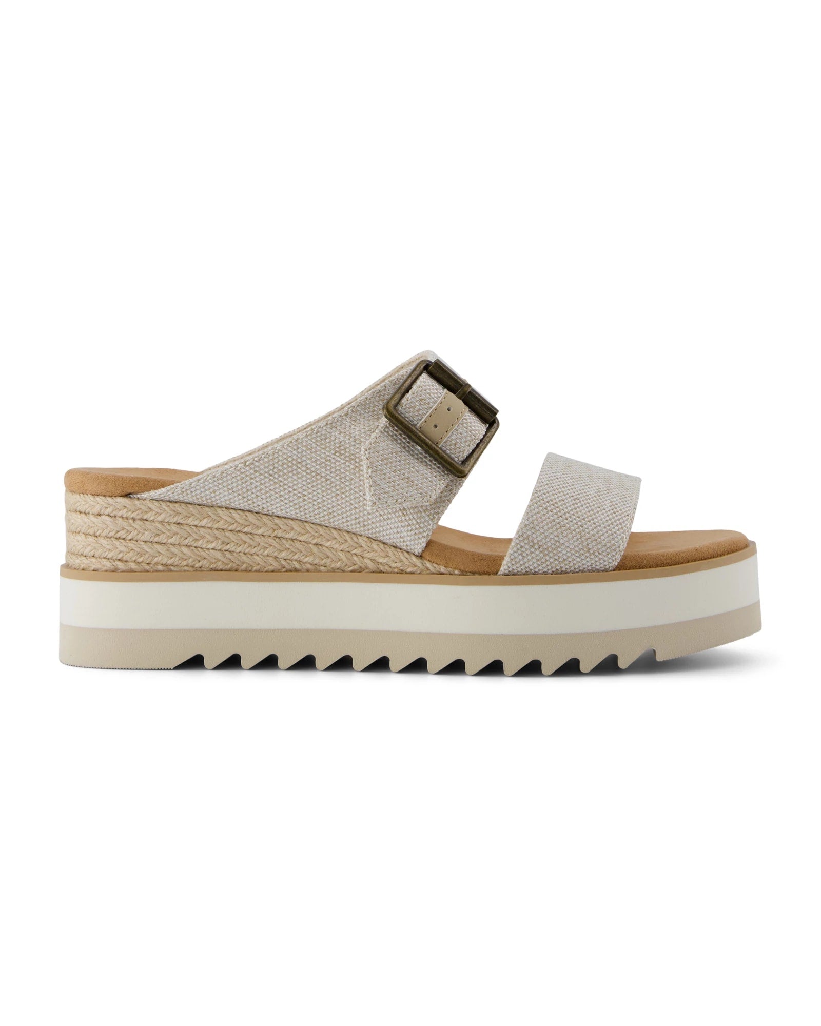 Natural $|& TOMS Diana Mule Buckle Wedge Sandal