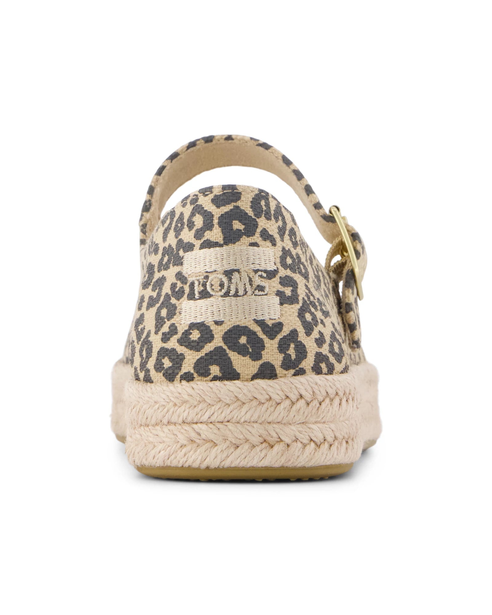 Natural Leopard Print $|& TOMS Carolina Mary Jane Espadrille - Hanger Side