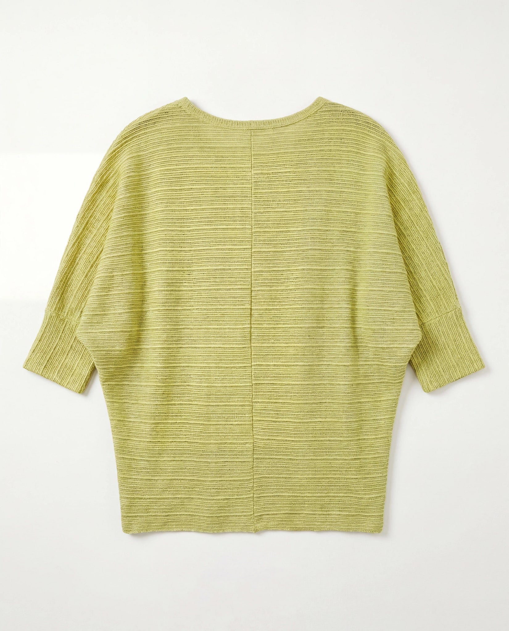 Green Shadow $|& W. by Wantable Textured Ribbed Dolman Sleeve Top - Hanger Side