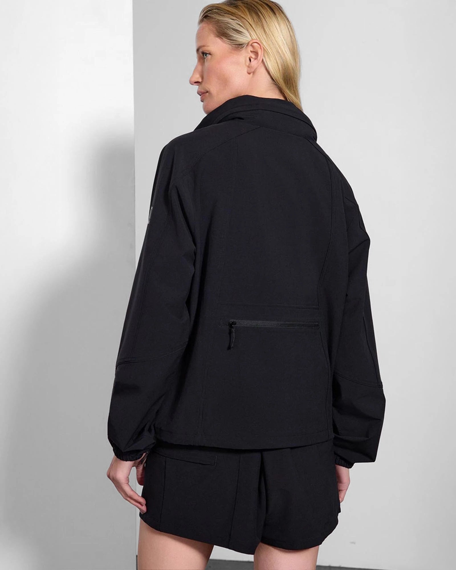 Black $|& MPG Sport Rove Packable Anorak - Hanger Side