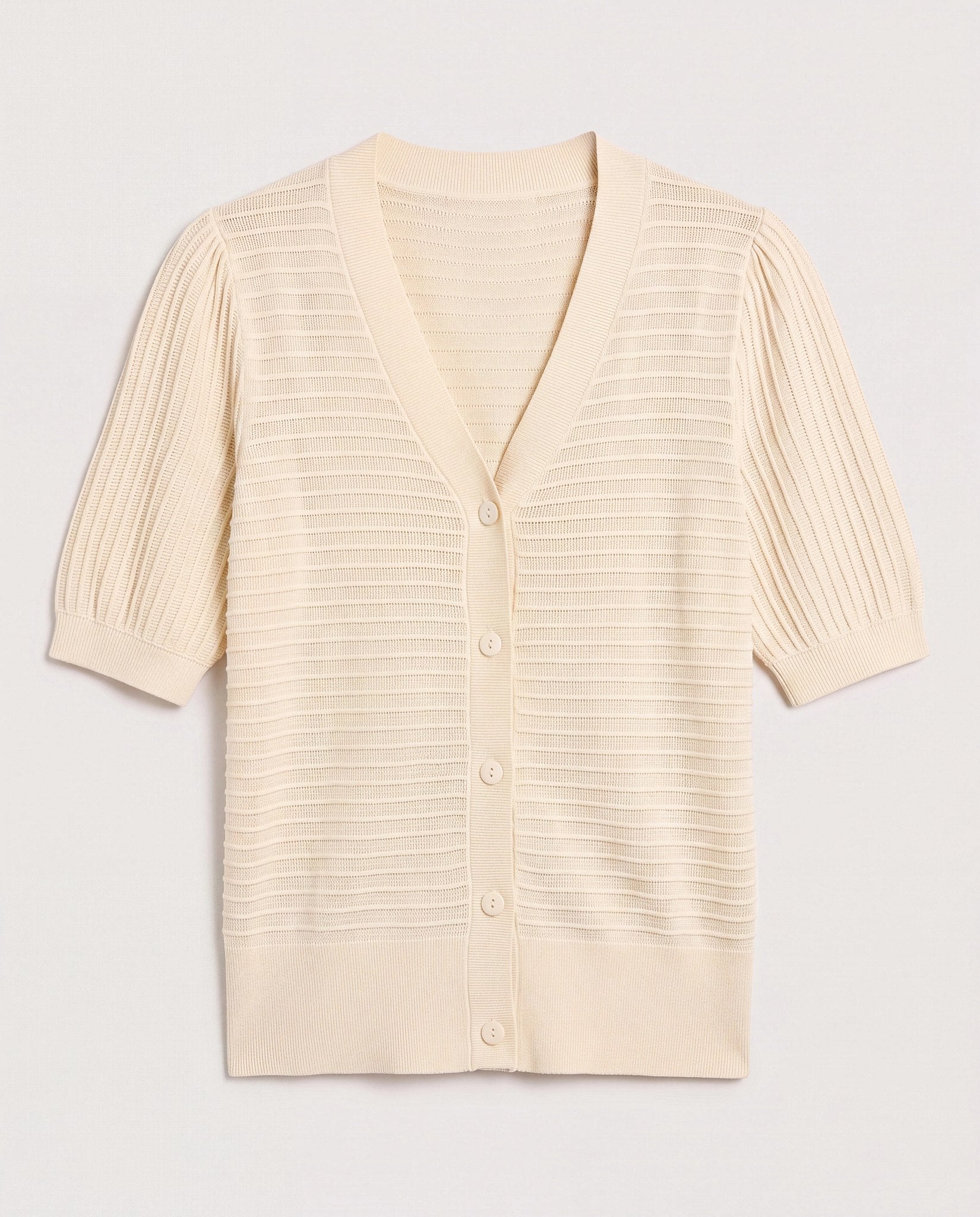 Oyster $|& SEAS Sunbelt Open Knit Sweater Top - Hanger Detail