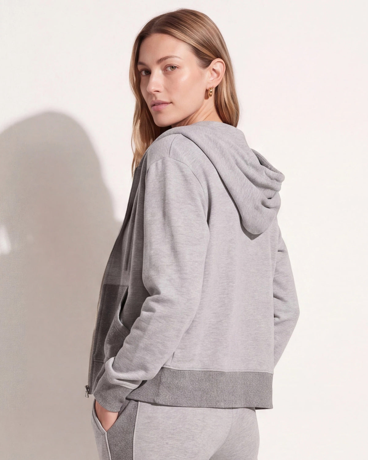 Heather Grey $|& Interval Modal Fleece Presto Zip Hoodie - SOF Side