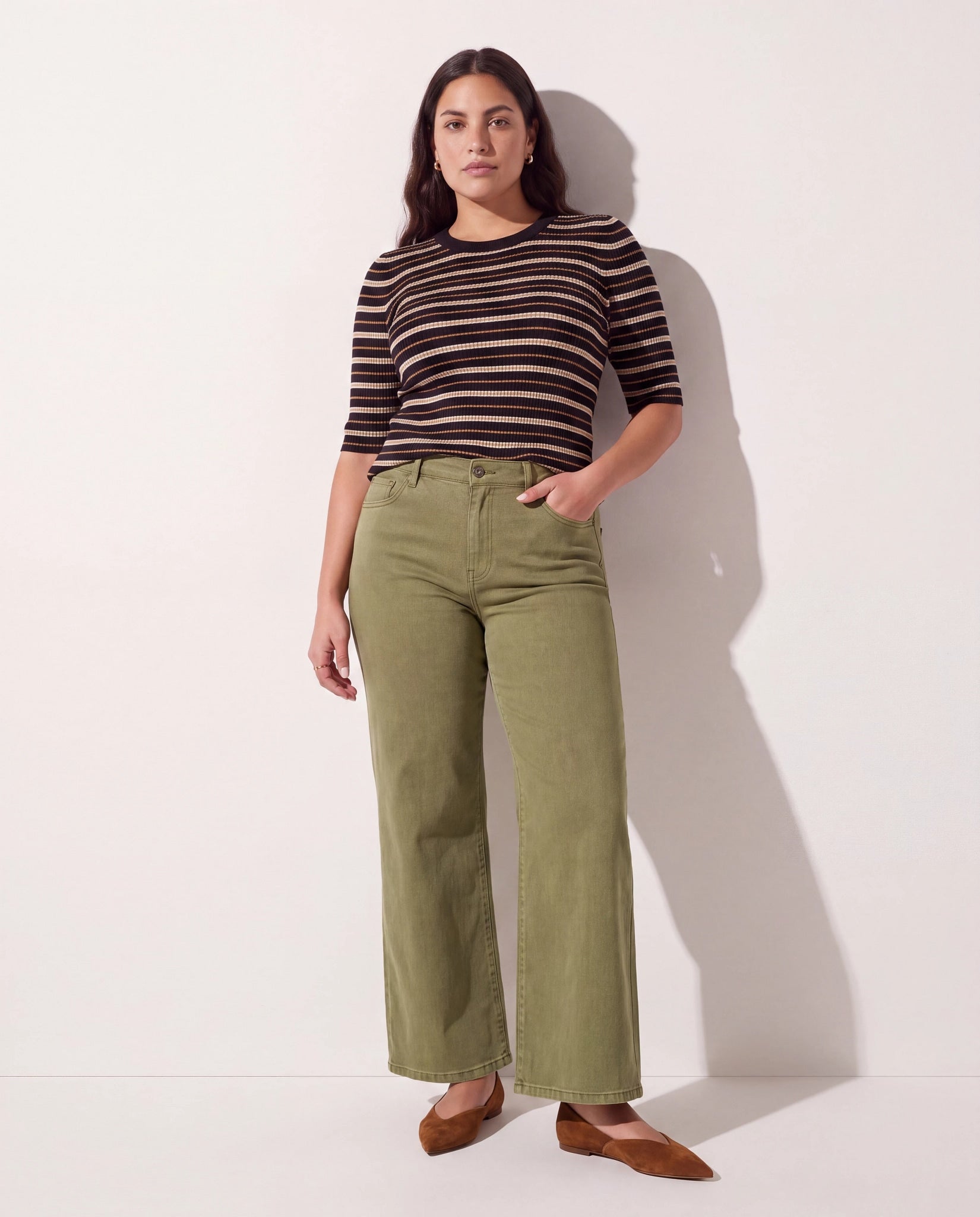 Olive Branch $|& SEAS Layla Wide Leg Jean - UGC On Fig