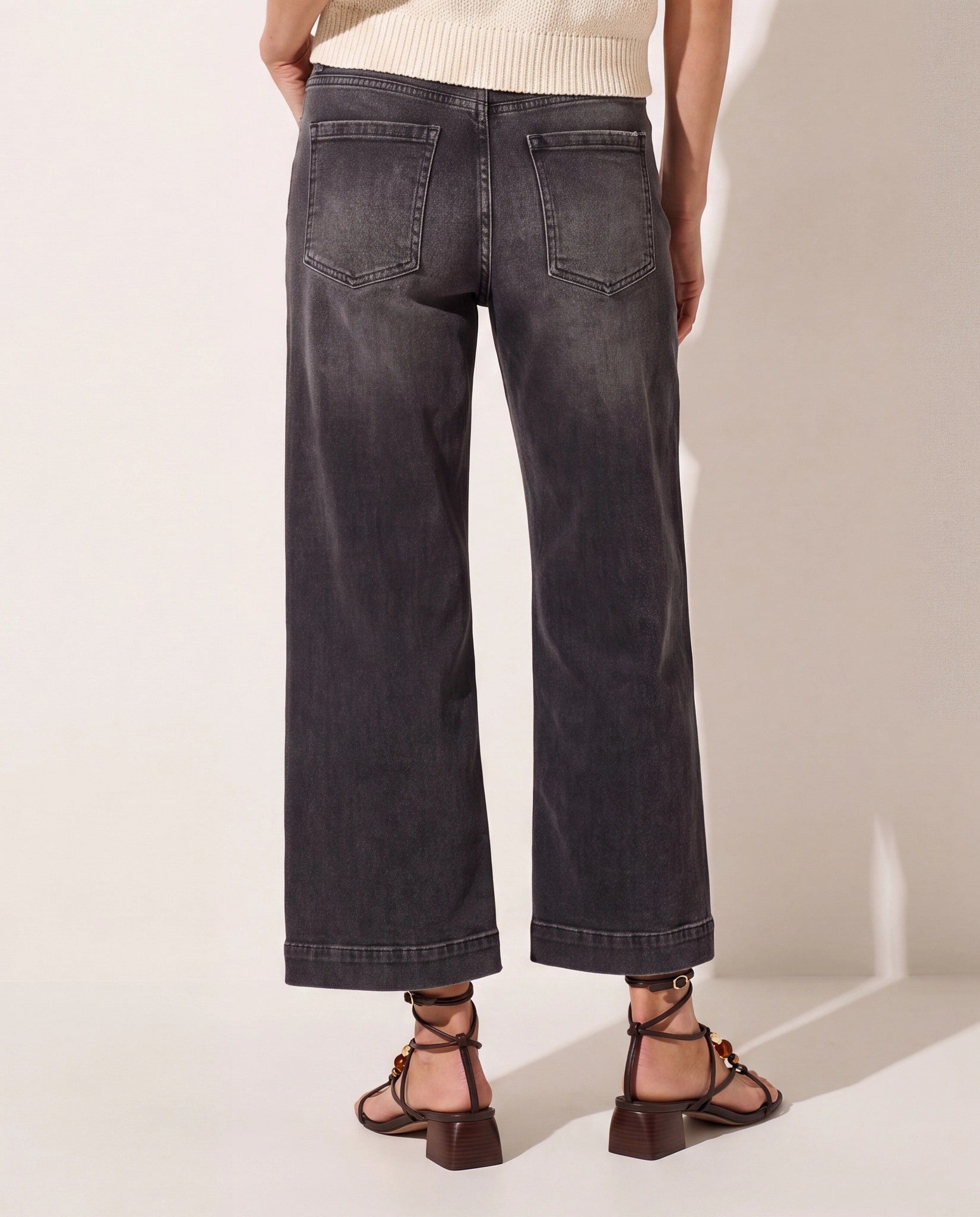 Dark Shore $|& SEAS Gigi High Rise Boyfriend Ankle Jean - SOF Back